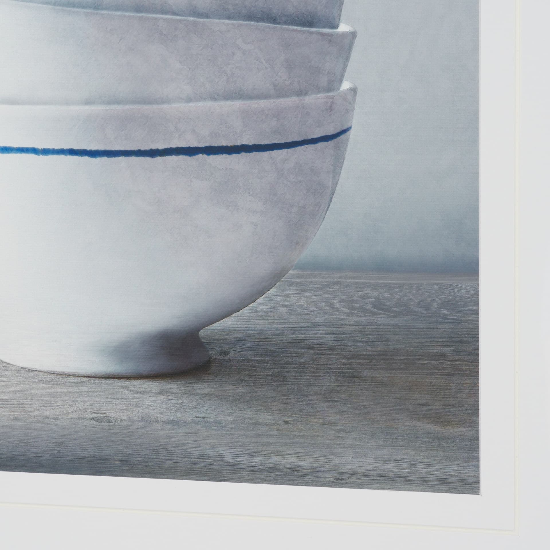 Four Artisan Bowls by Mark Chandon a Framed Art Print Matted under Glass — product photograph