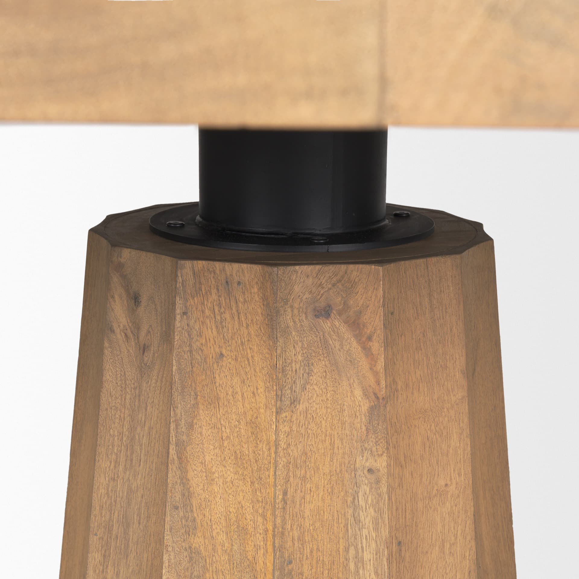 Swanson 60" Round Pedestal Dining Table | Modern | Light Brown Wood | Seats 6 — product photograph