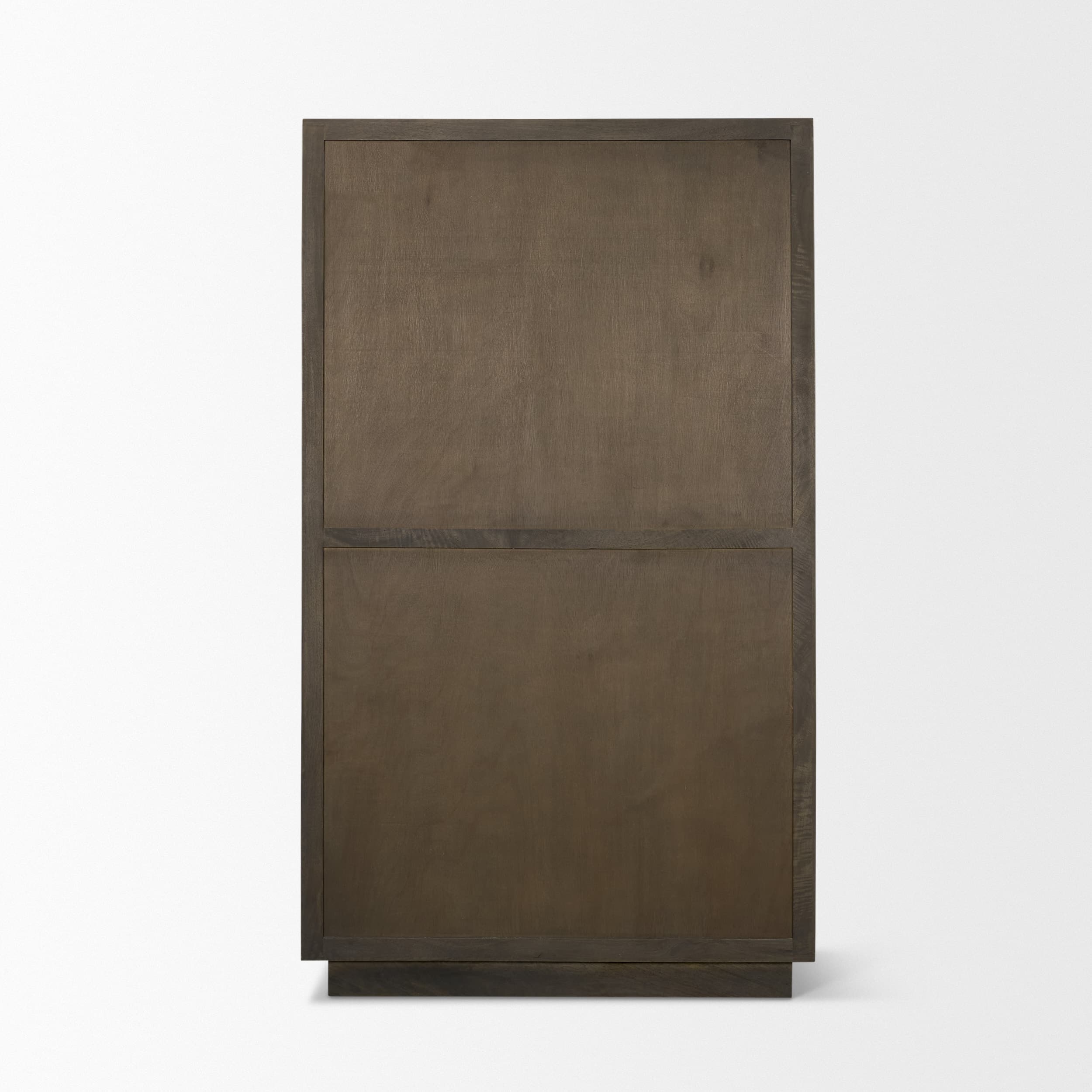 Cinder Distressed Dark Brown Wood Reeded 2-Door Closed Tall Cabinet — product photograph