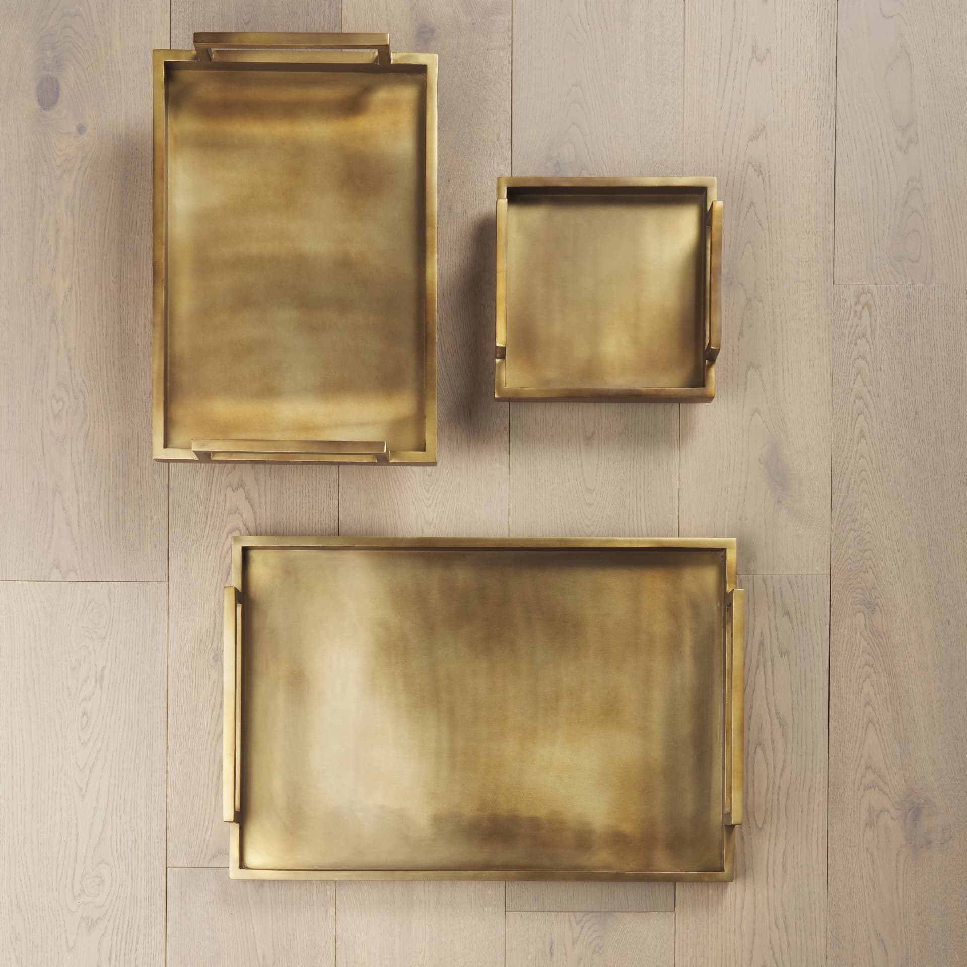 Shay Aluminium Tray - Medium — in a styled room