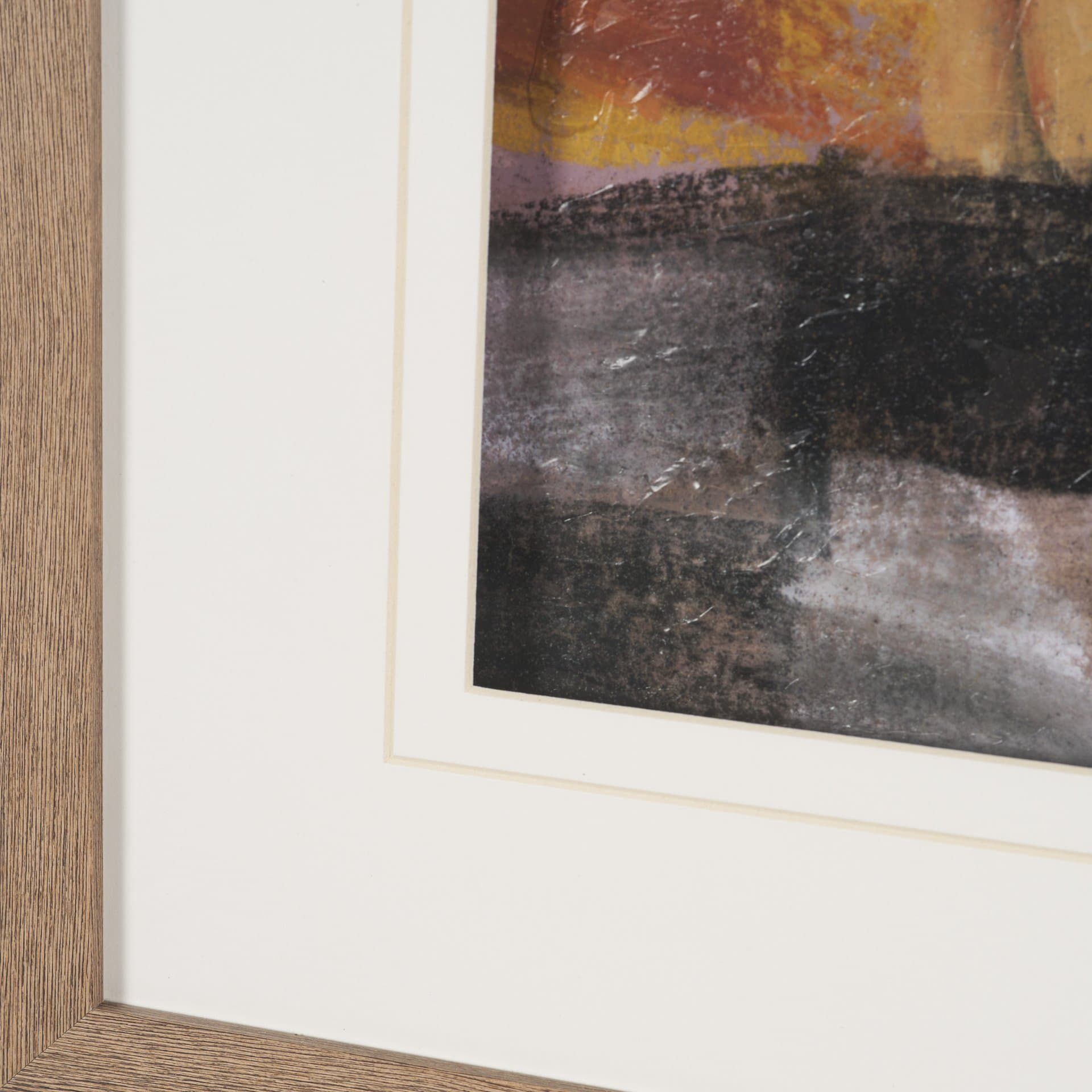 Abstract Autumn 2 by Mercana Studio Hand-Embellished Textured Framed Artwork Matted under Glass — product photograph