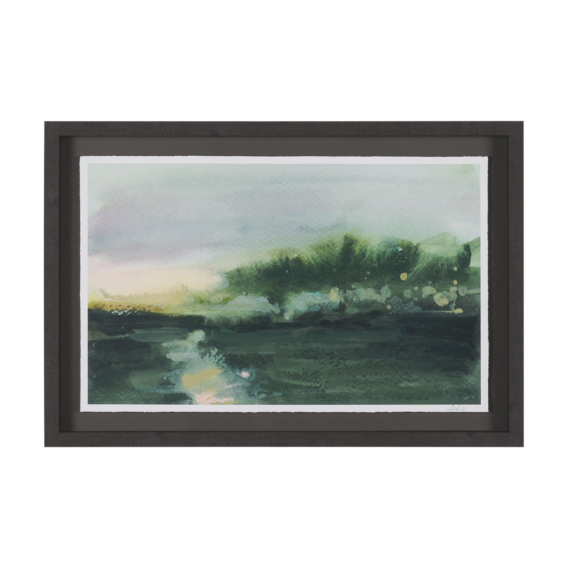 Afternoon Sunset by Mercana Studio Hand Embelished Framed Artwork Matted under Glass — product photograph