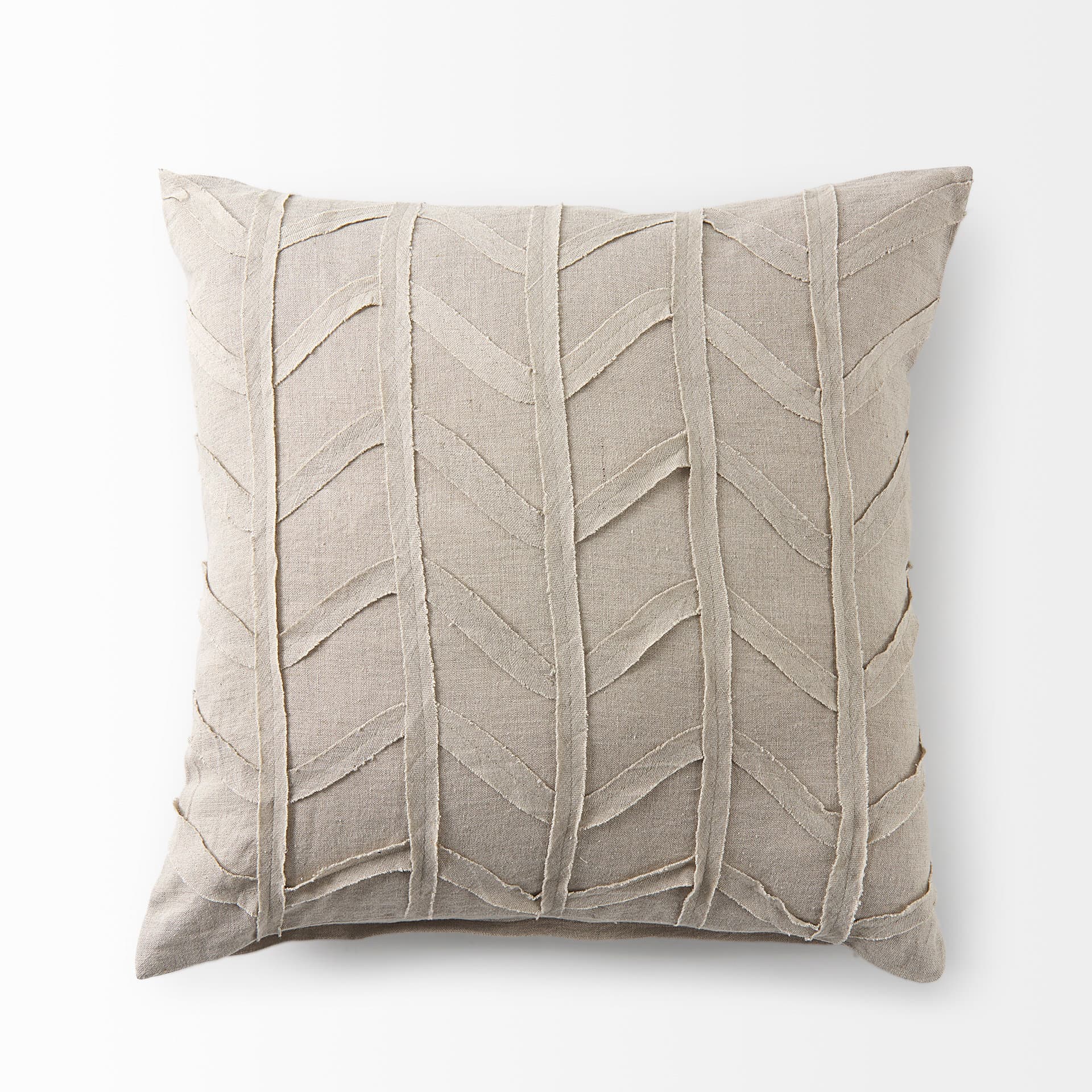 Ivivva 20x20 Beige Fabric Textured Pillow Cover — product photograph