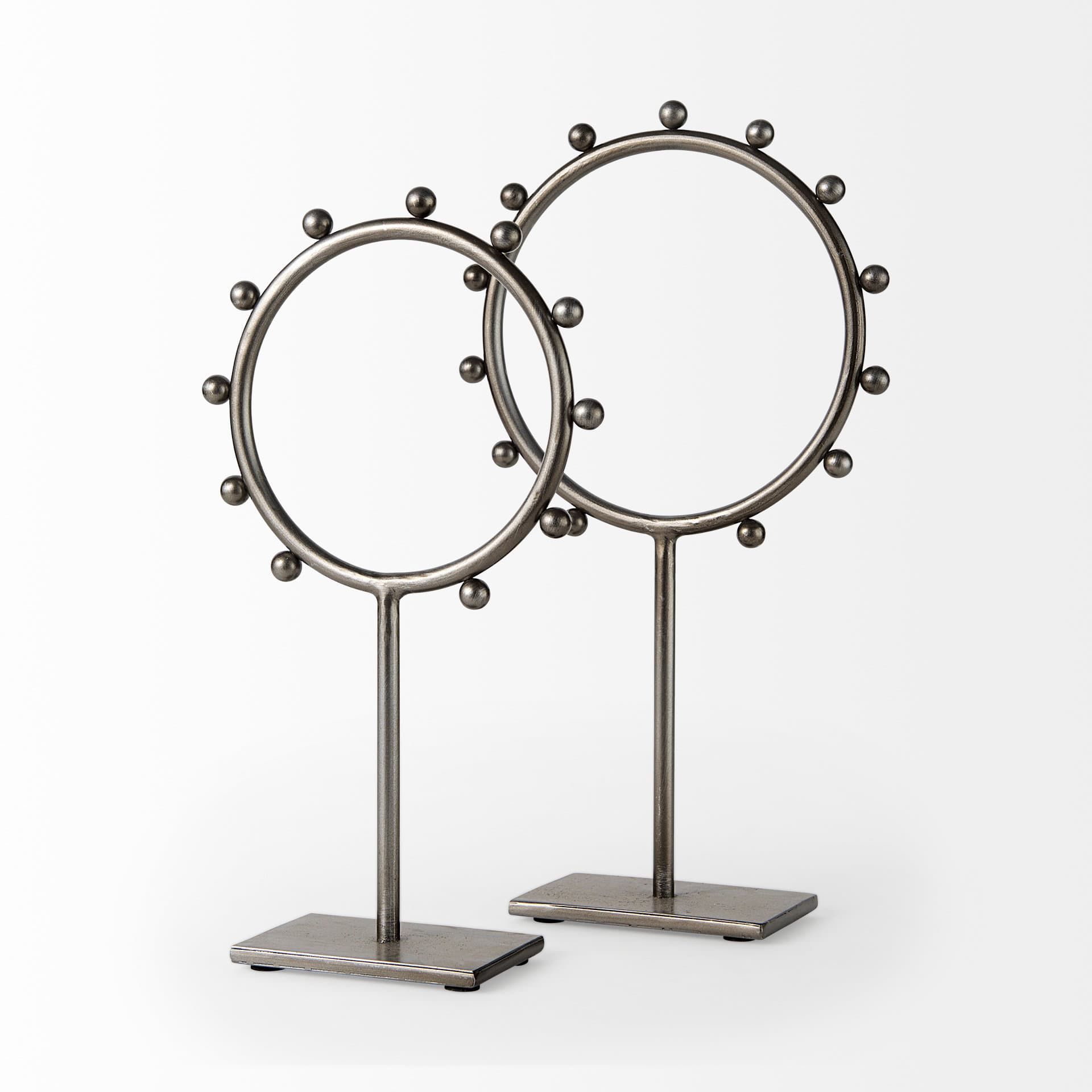 Elio 8.3L x 3.0W x 15.0H Large Studded Hoop Object — product photograph