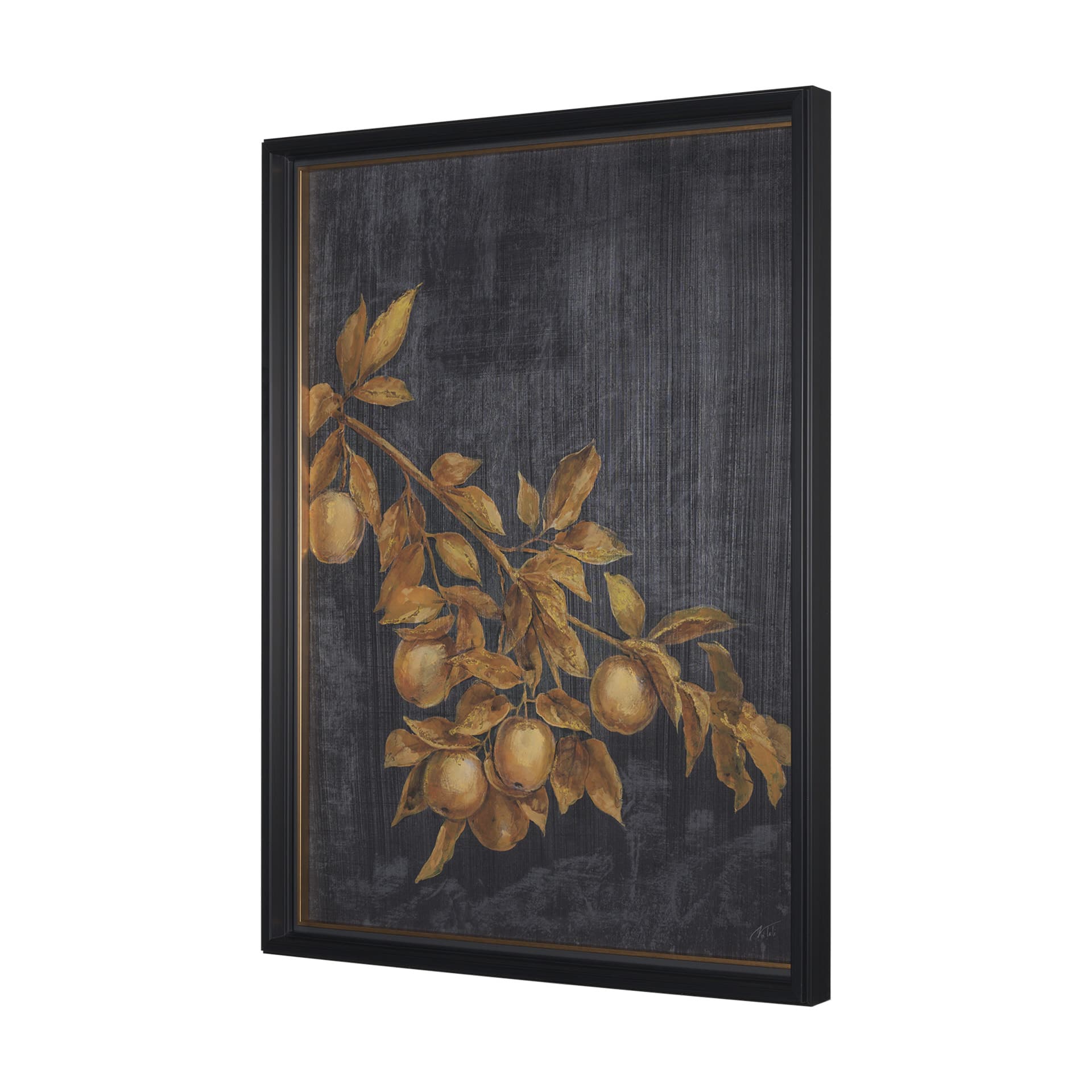 Gilded Bounty II by Mercana Studio a Hand Embellished Framed Art Print Matted under Glass — product photograph