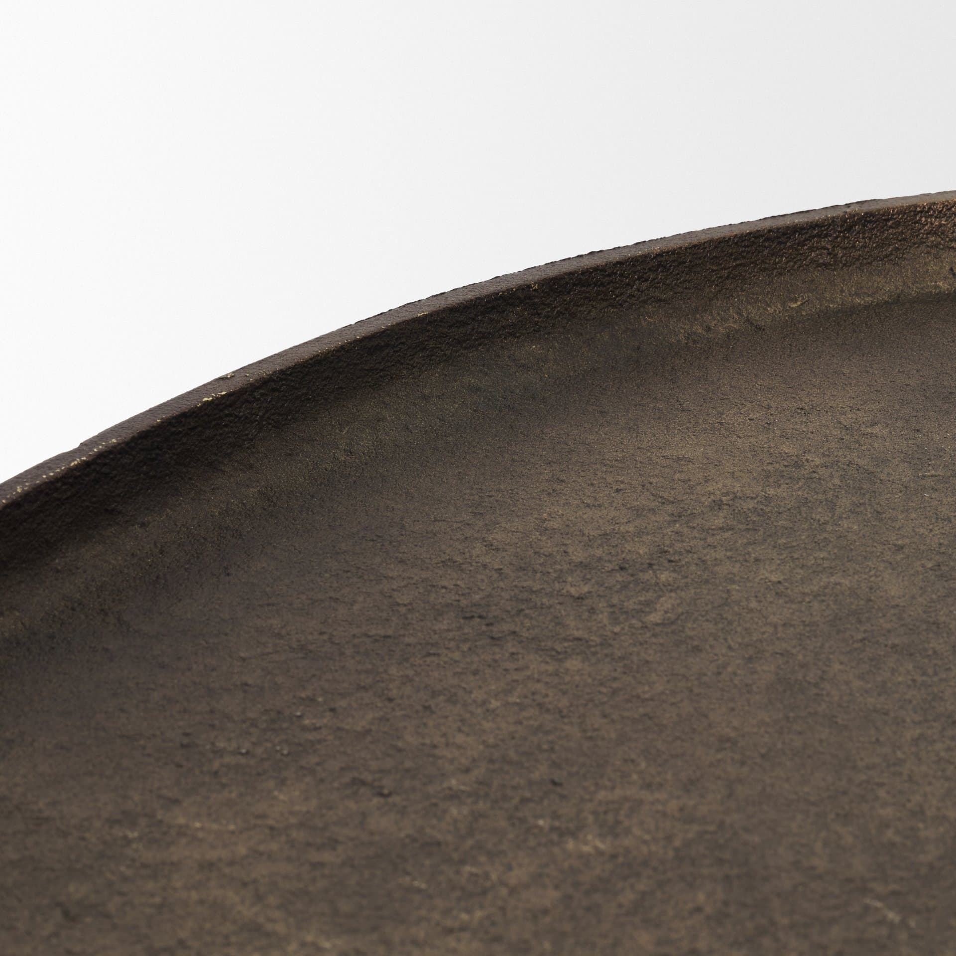 Jianna Small Oval Textured Antiqued Gold Metal Tray with Handles — product photograph