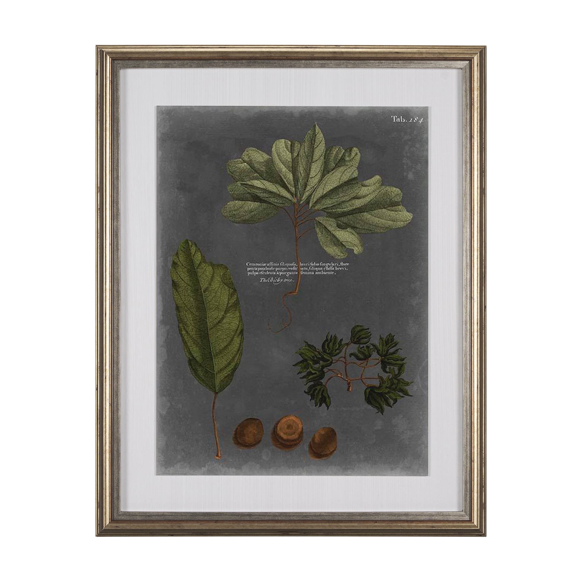Foliage Dramatique VI by Vision Studio Hand Embellished Textured Framed Art Print Matted under Glass — product photograph