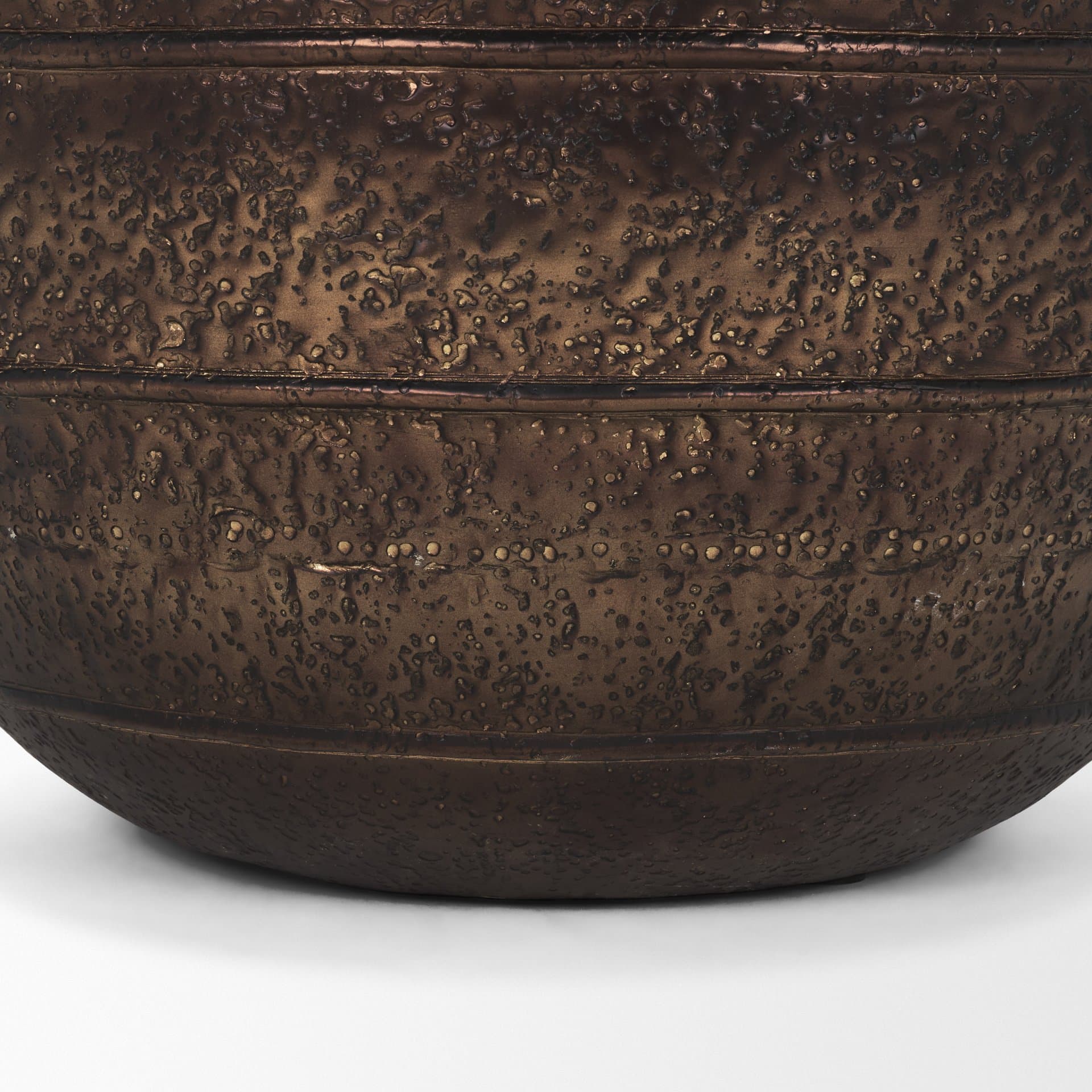 Aivana Extra Large Antiqued Gold Metal Floor Vase — product photograph