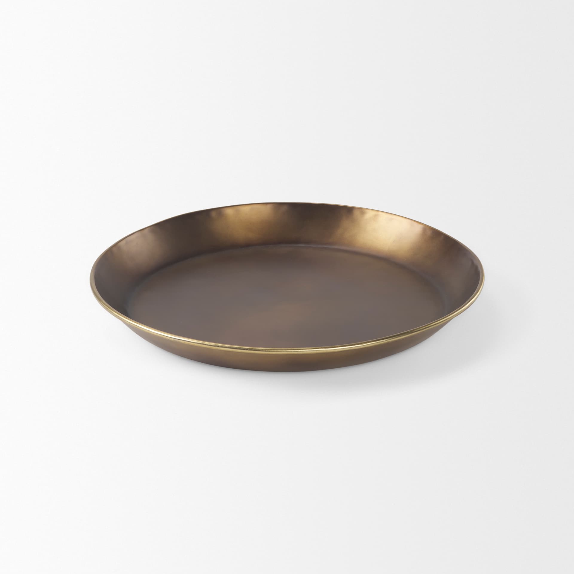 Eagan 20.0L x 20.0W x 1.8H Brass Aluminium Tray Medium — product photograph