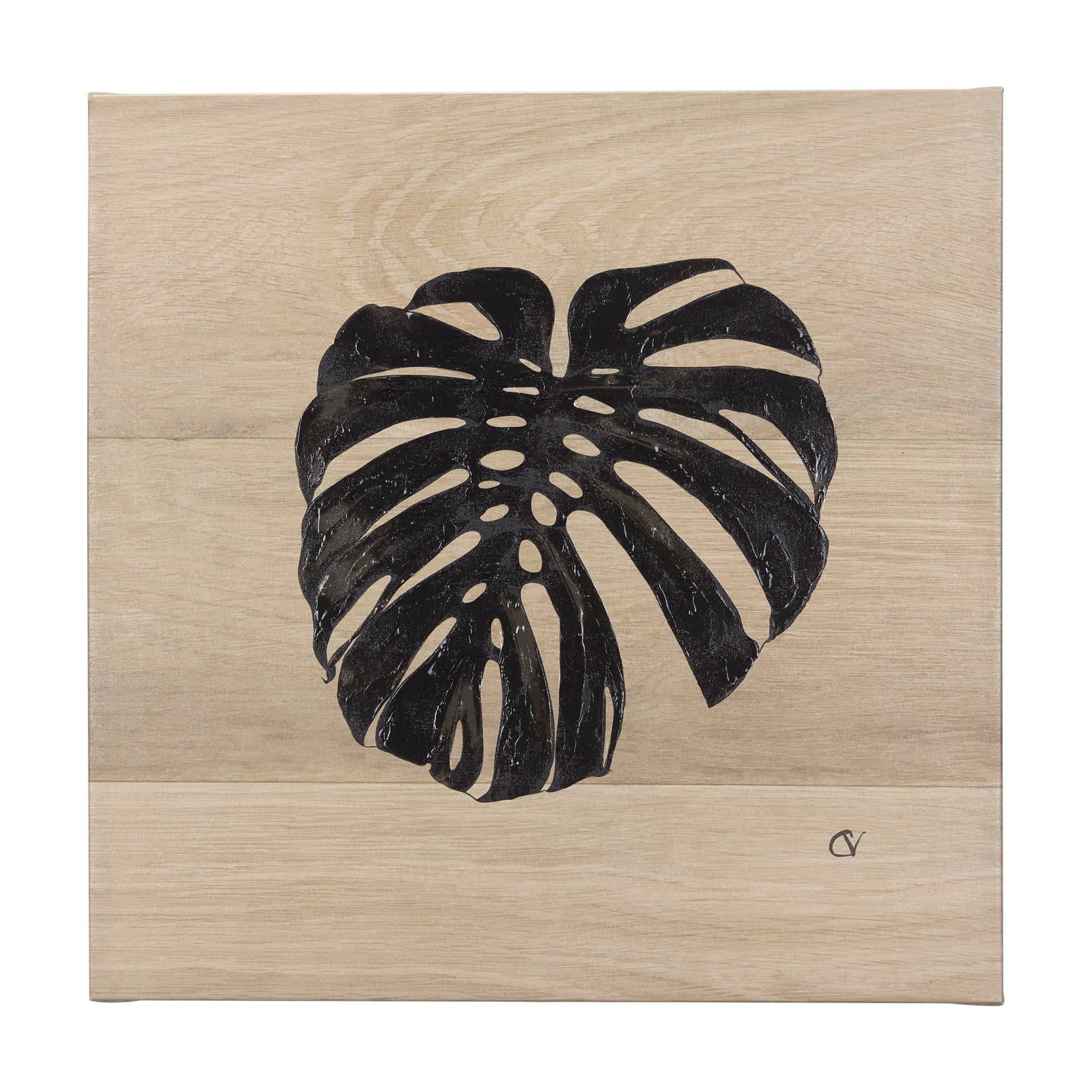 Tropical Leaf I by Mercana Studio a Hand Embellished Textured Canvas — product photograph