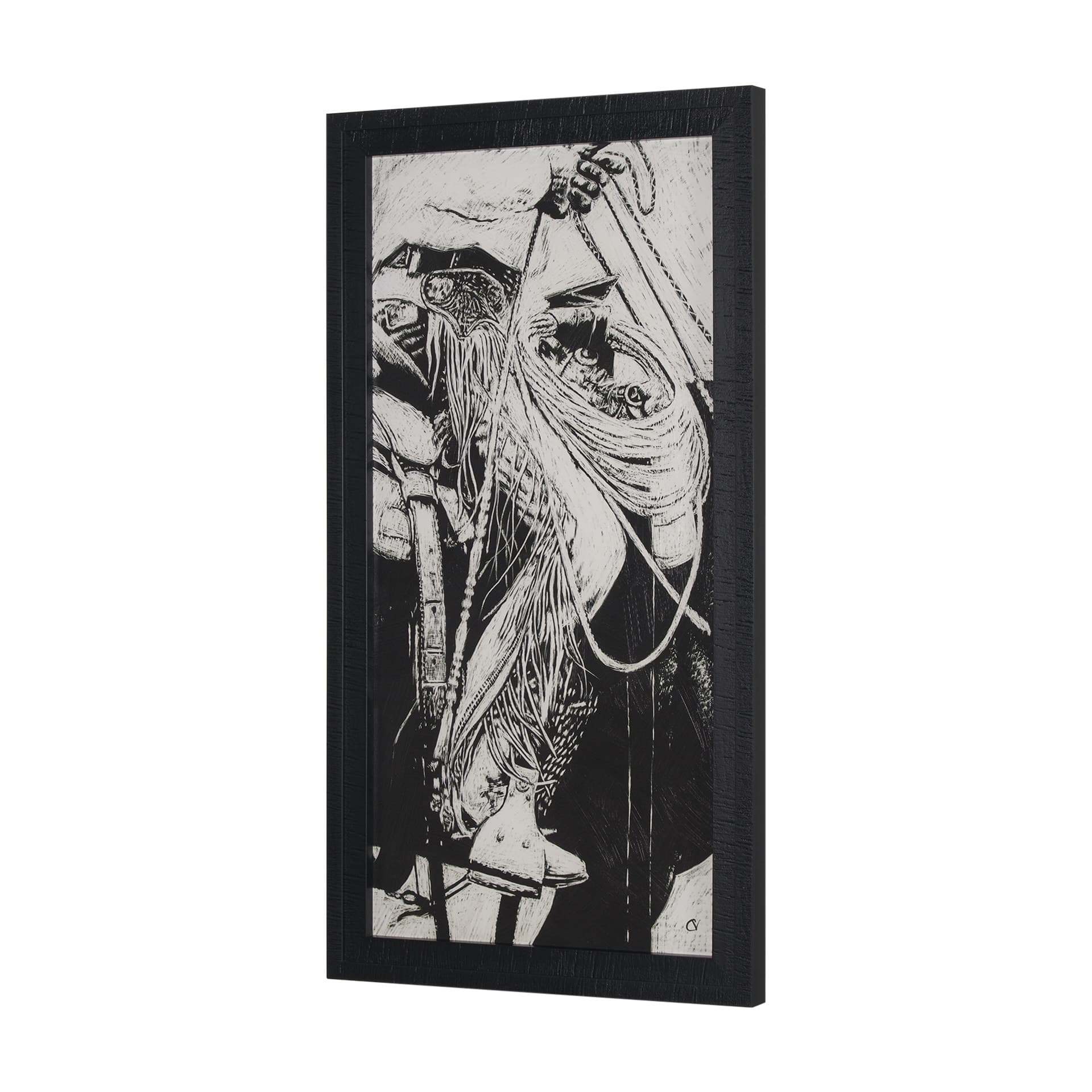 Saddled Up I by Mercana Studio a Hand Embellished Framed Art Print — product photograph