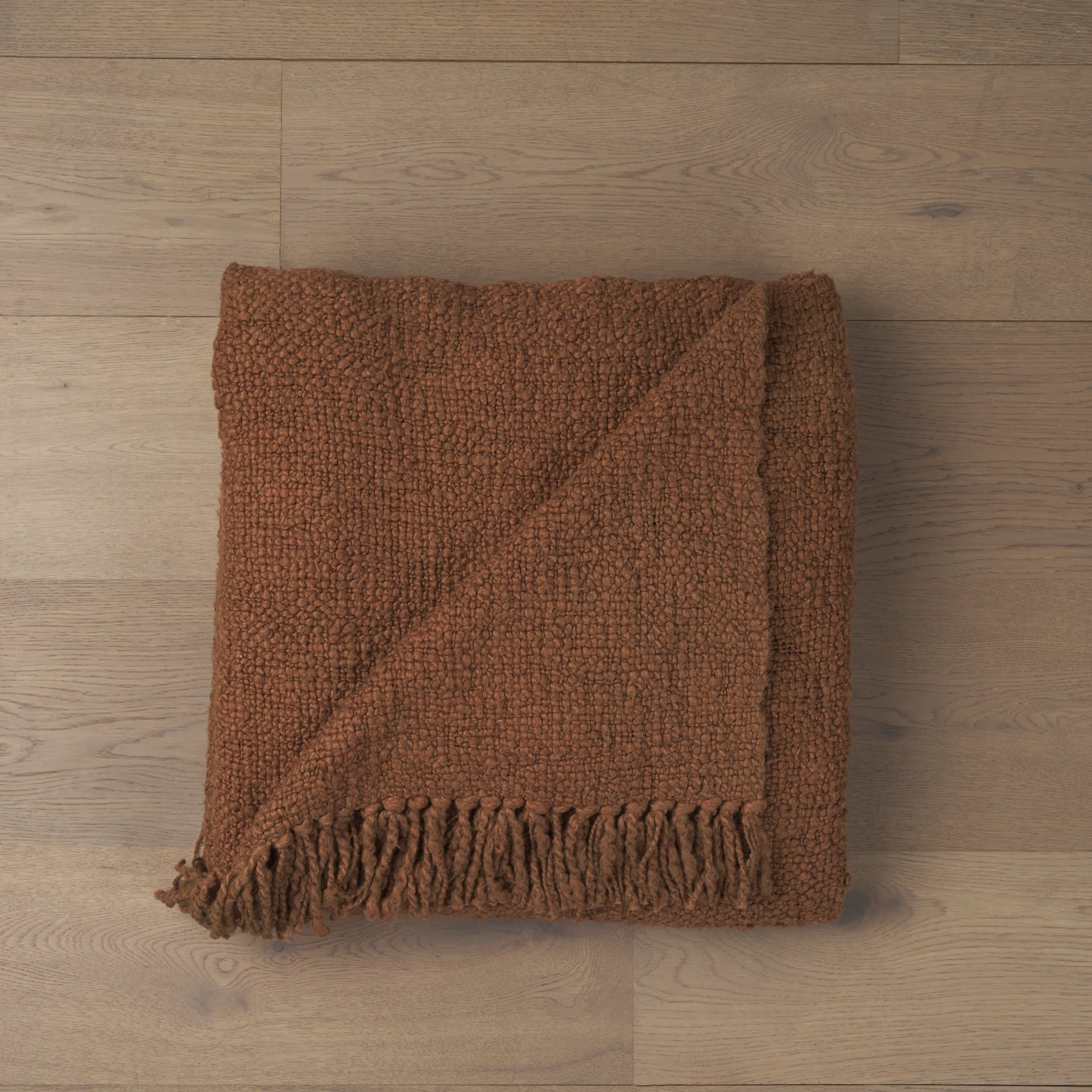 Kambal Mahogany Woven Cotton Throw Blanket — product photograph