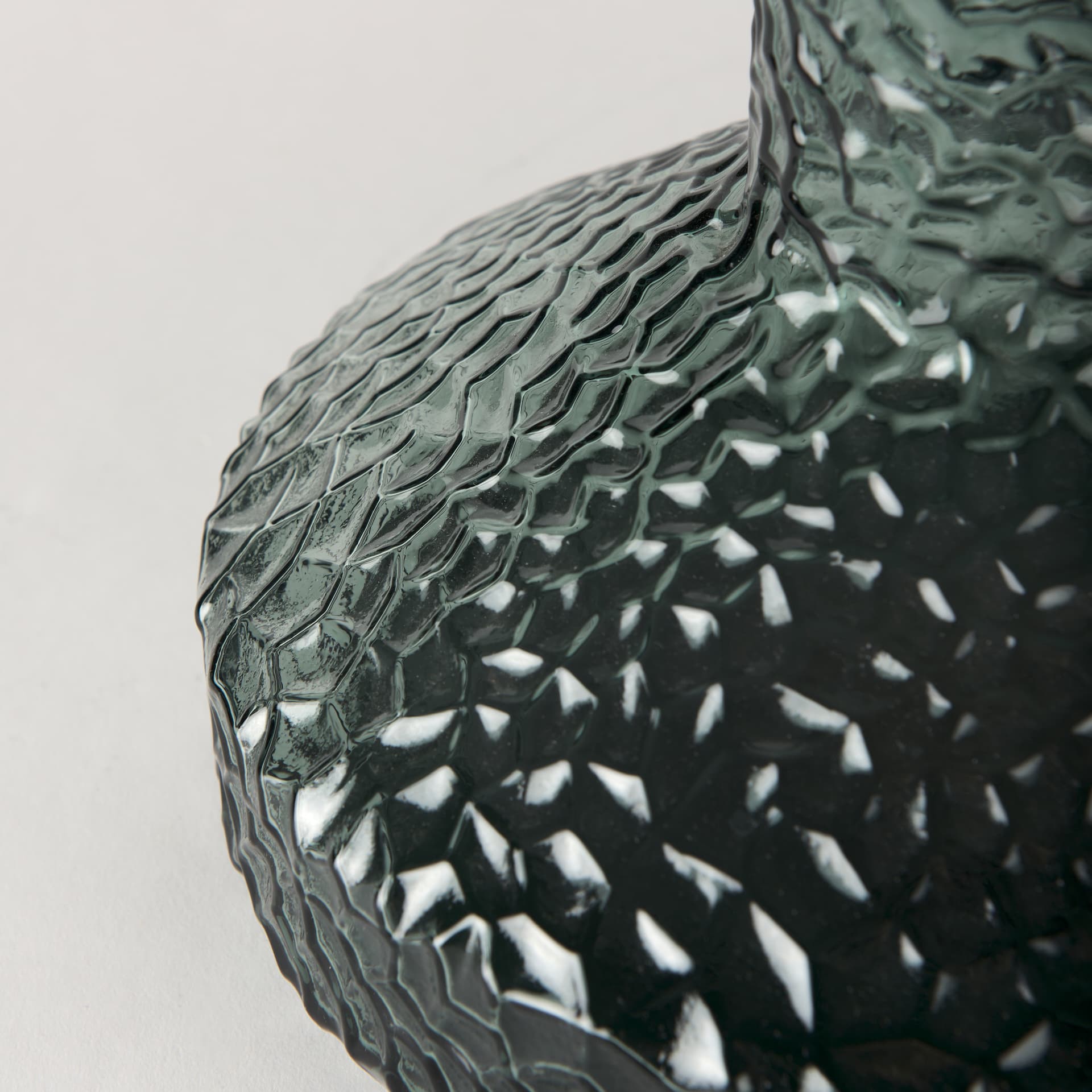 Jolene 11.8" Green Waterglass Glass Vase — product photograph