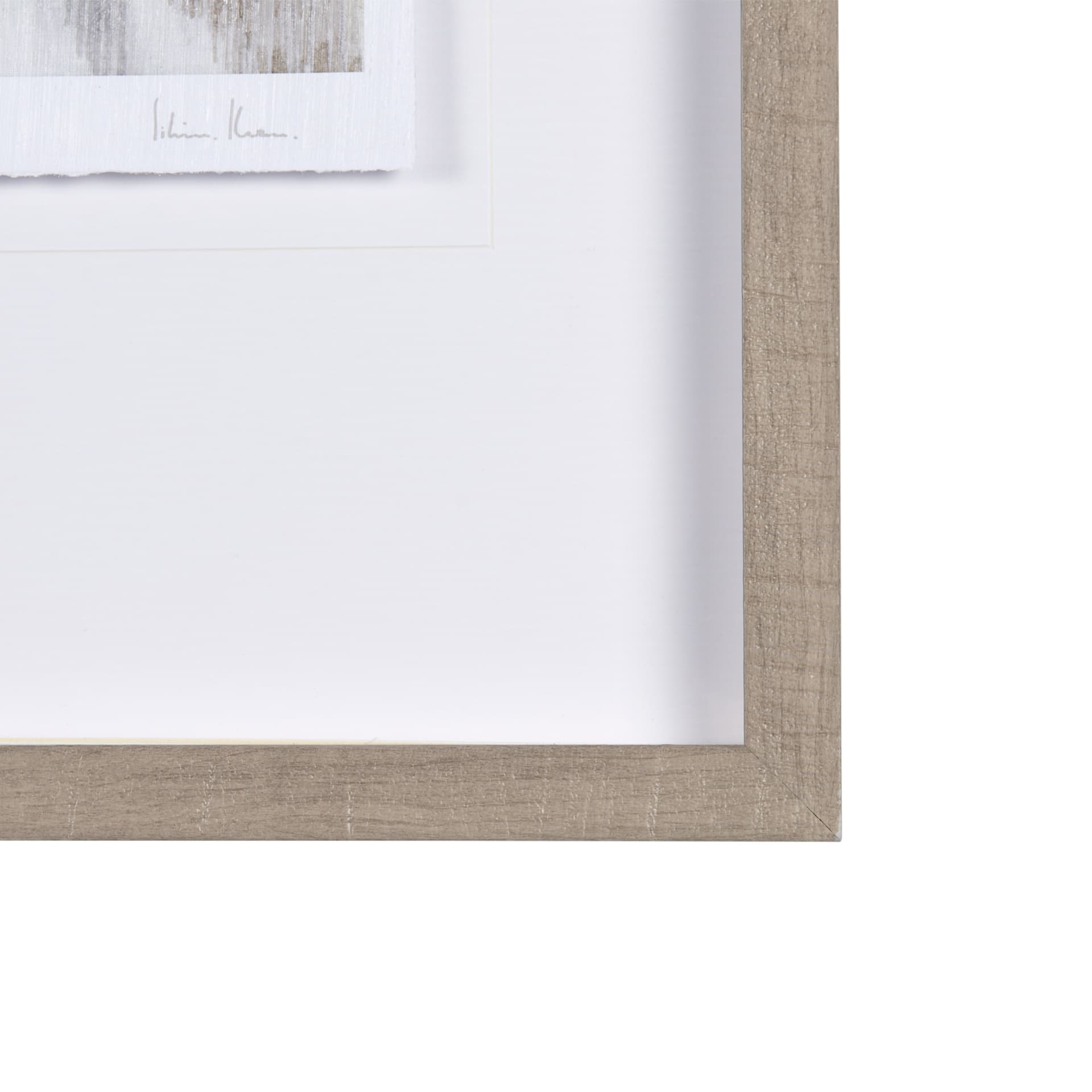 Ikat Patterns IV by Silvia Krause a Hand Embellished Textured Framed Art Print Matted under Glass — product photograph