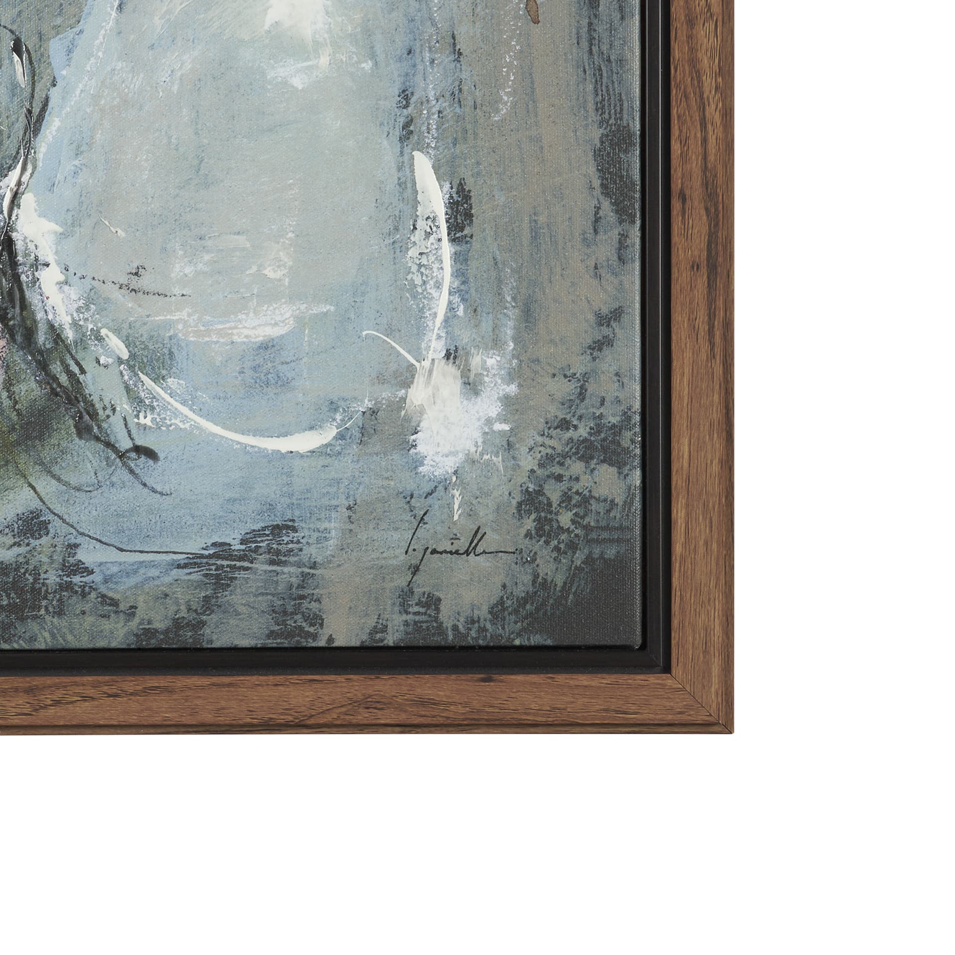 Posies II by Mercana Studio Hand-Embellished Textured Framed Canvas Artwork — product photograph