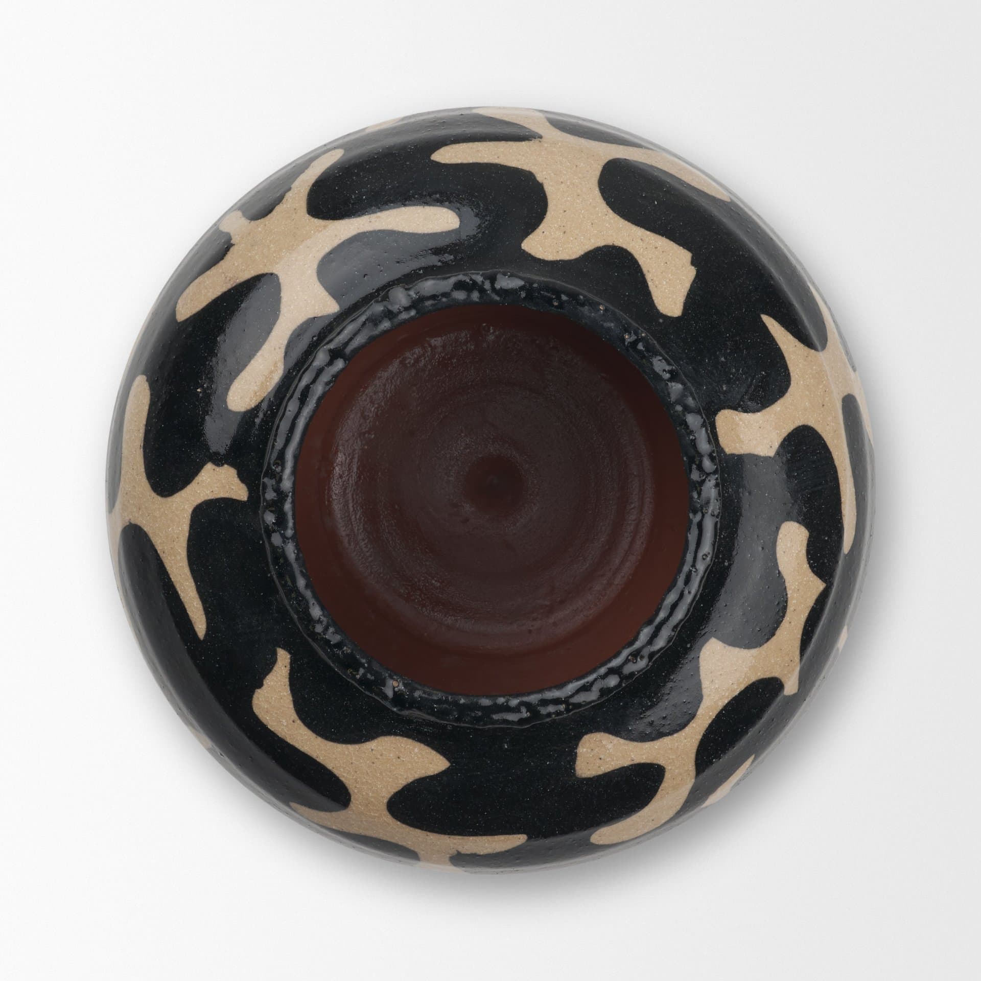 Bosma Black and Cream Ceramic Urn — product photograph
