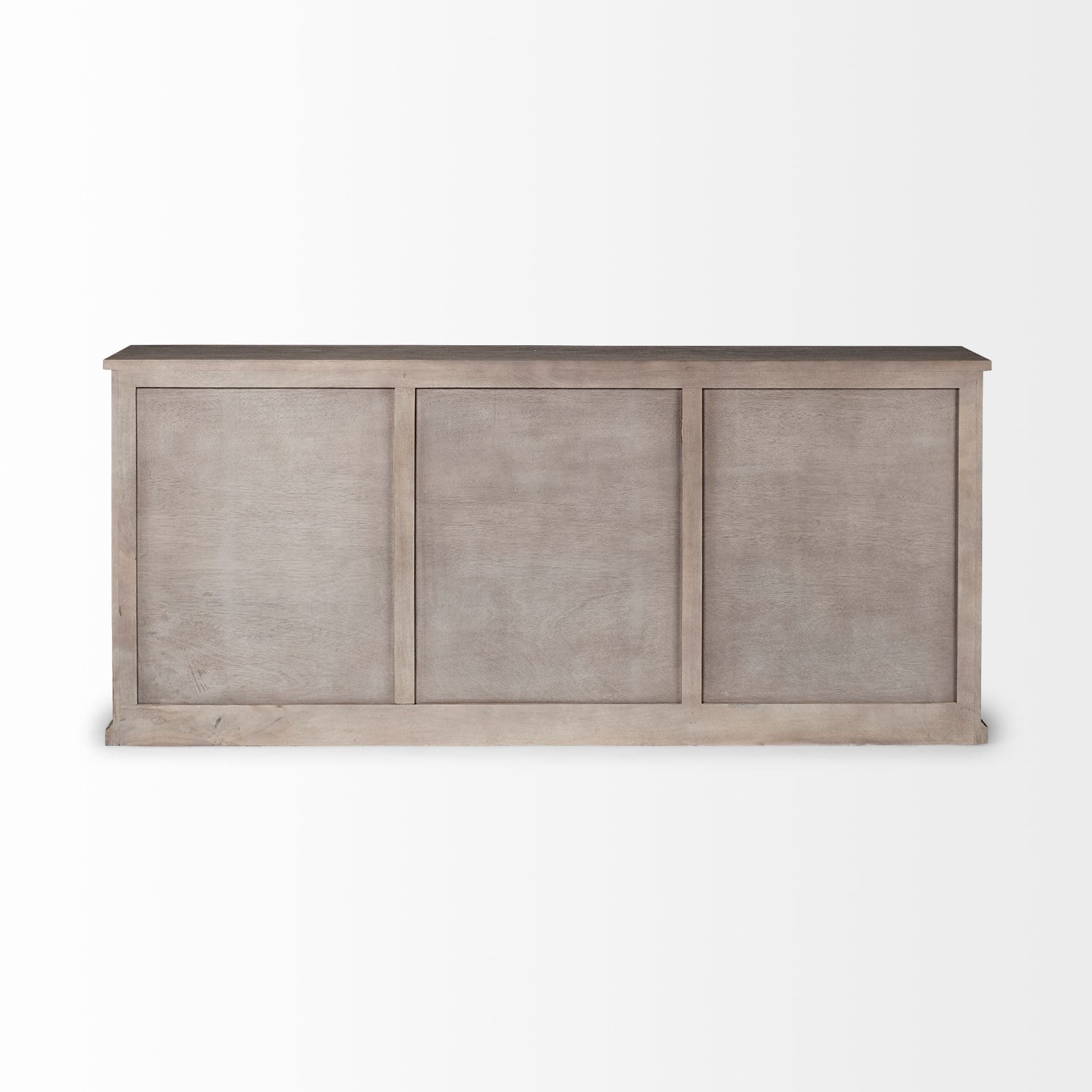 Braxton III 81.5x18.5 Natural Brown Solid Wood 3 Drawer 6 Door Sideboard — product photograph