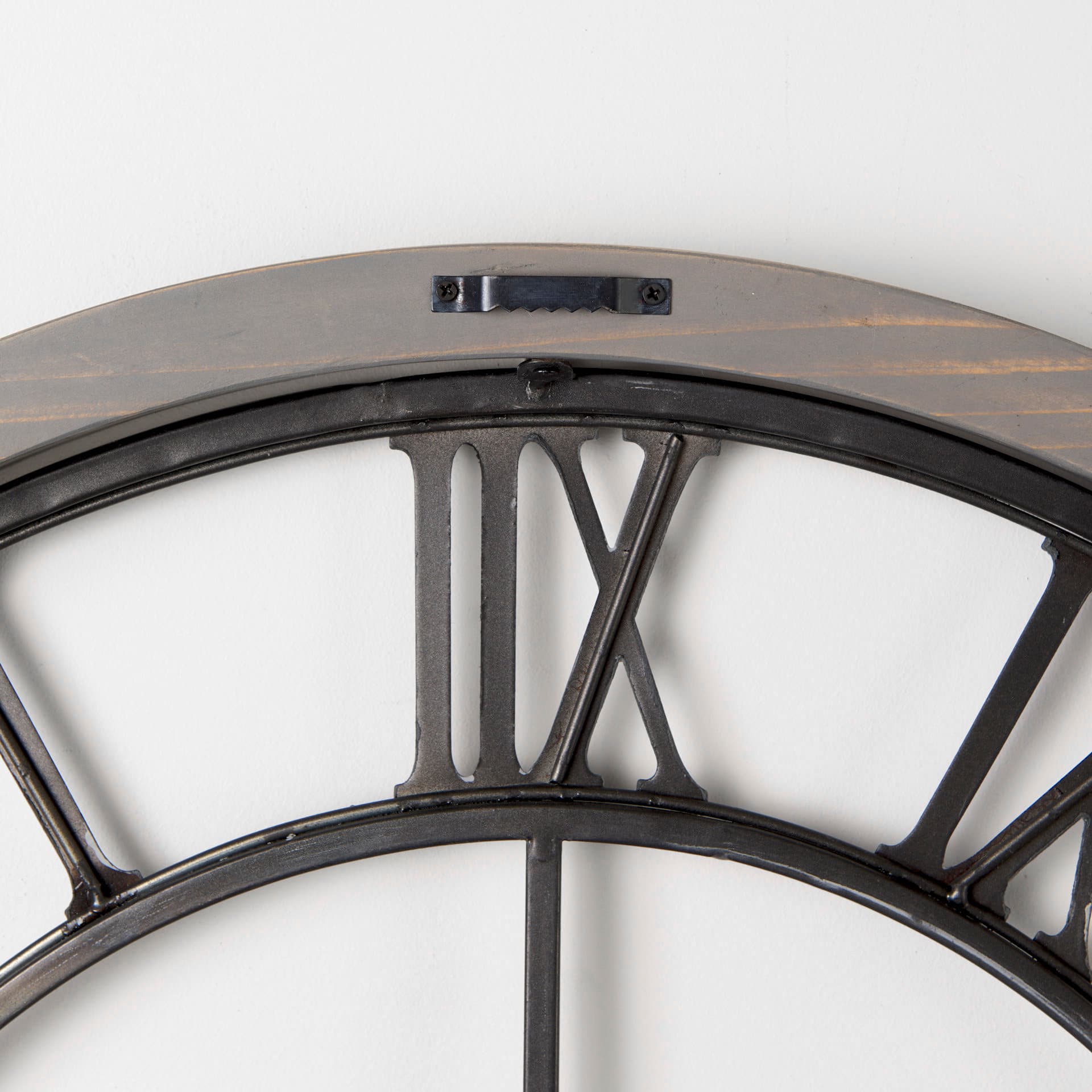 Mething Gray 25" Medium Farmhouse Wall Clock — product photograph