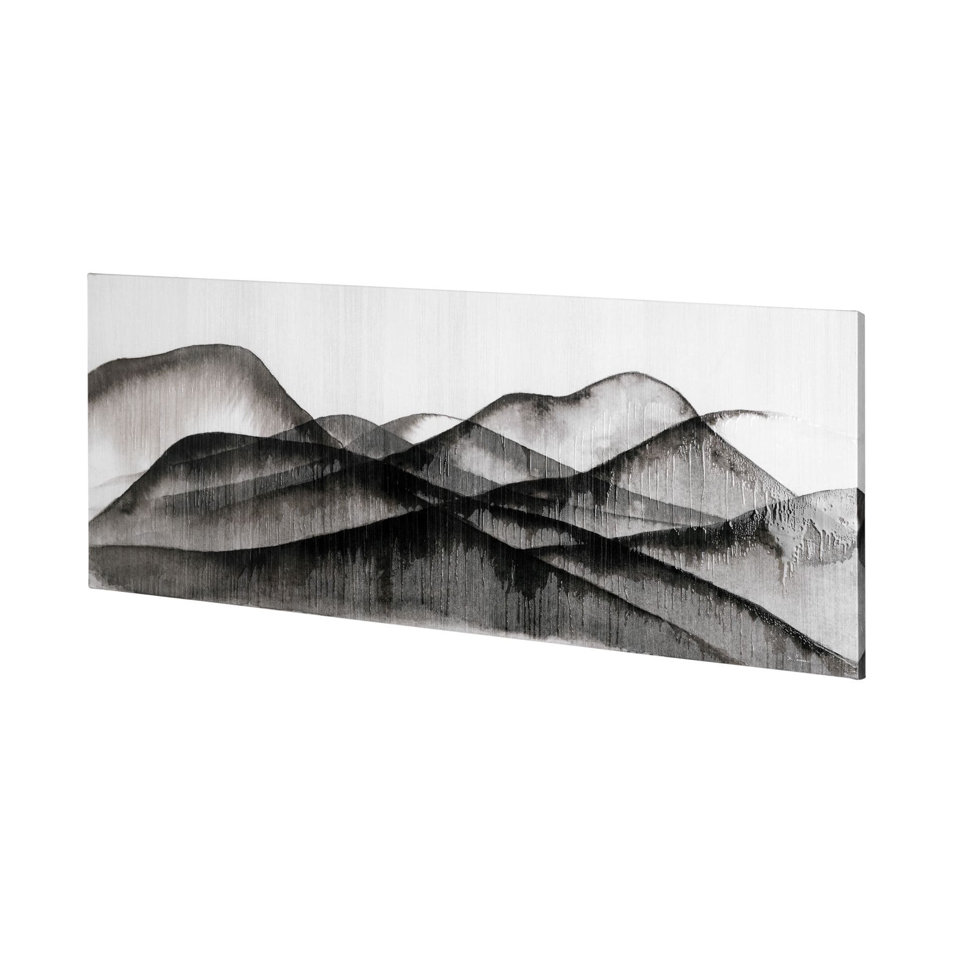 Beyond the Rainy Hills by Mercana Studio a Hand Embellished Textured Canvas — product photograph