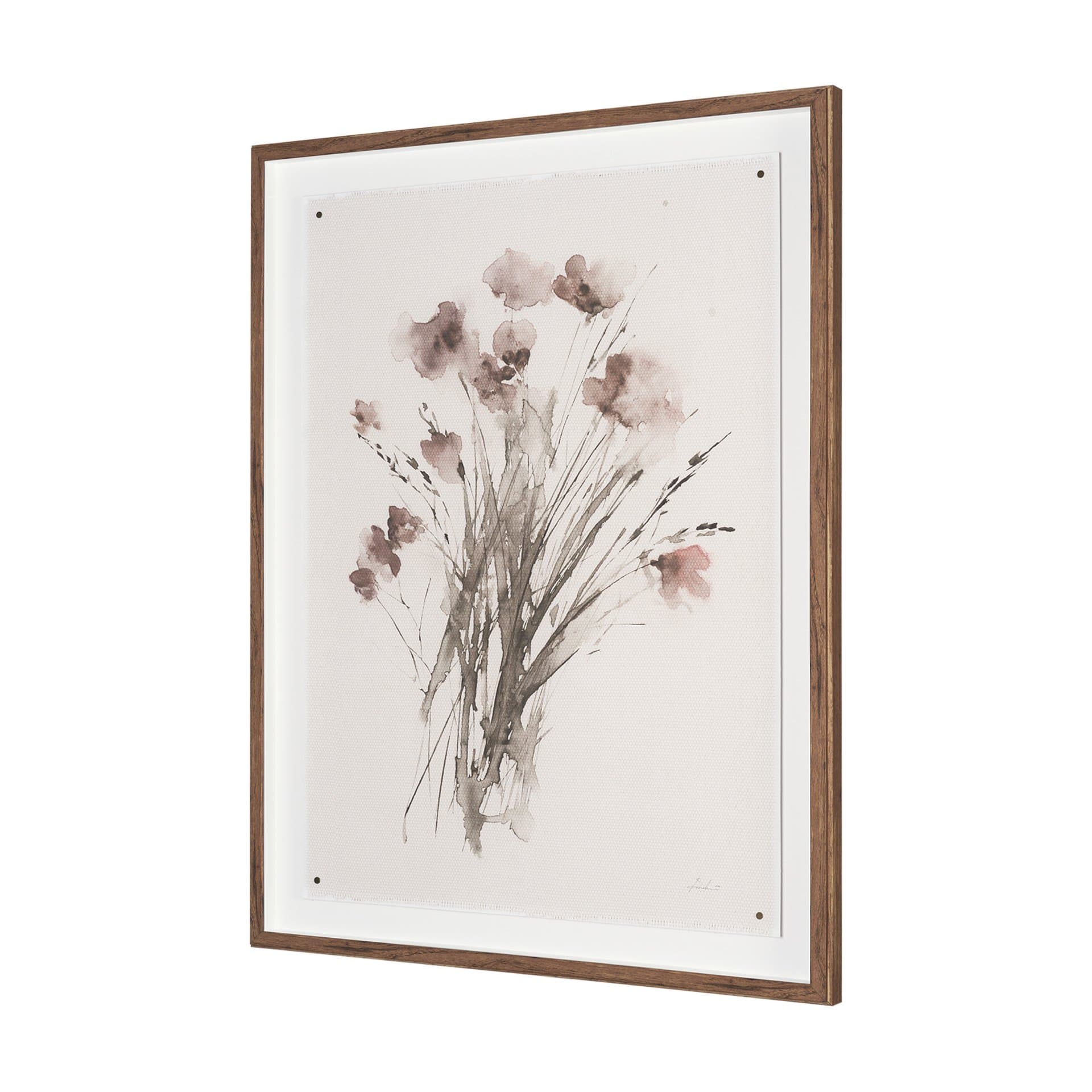Floral Impressions II by Melody Ducharmea Hand Embellished Framed Print under Glass — product photograph