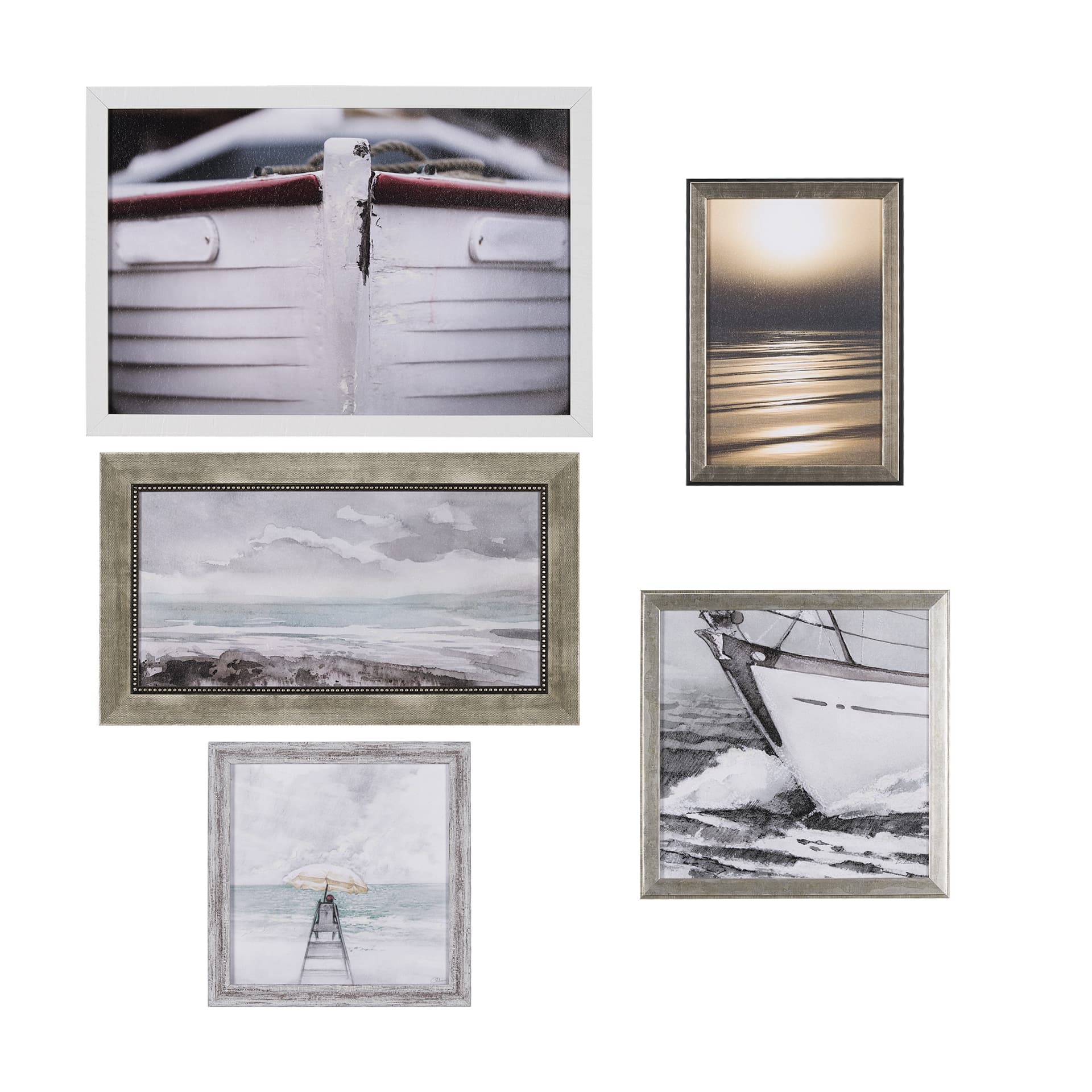 Seaside Vacation III by Mercana Studio a Hand Embellished Textured Framed Art Print — product photograph