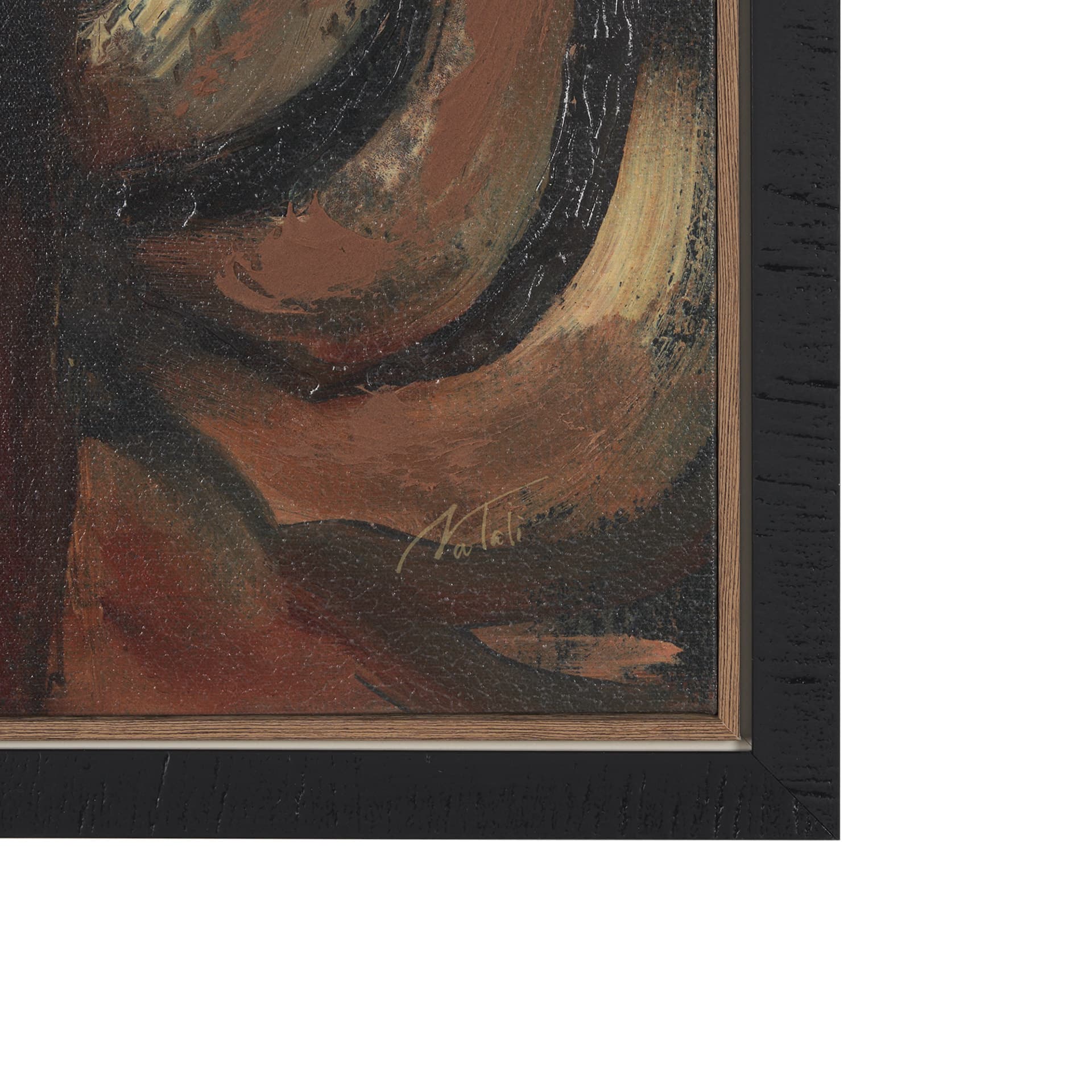 Mud Cloth Head Scarf II by Mercana Studio a Hand Embellished Textured Framed Canvas — product photograph