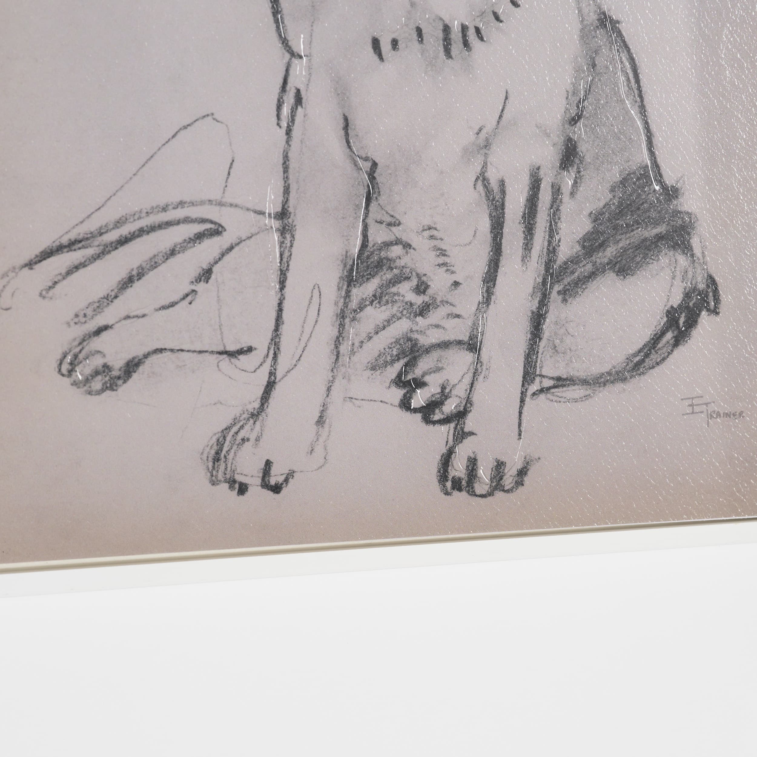 St. Bernard by Mercana Studio Hand-Embellished Framed Artwork Matted under Glass — product photograph