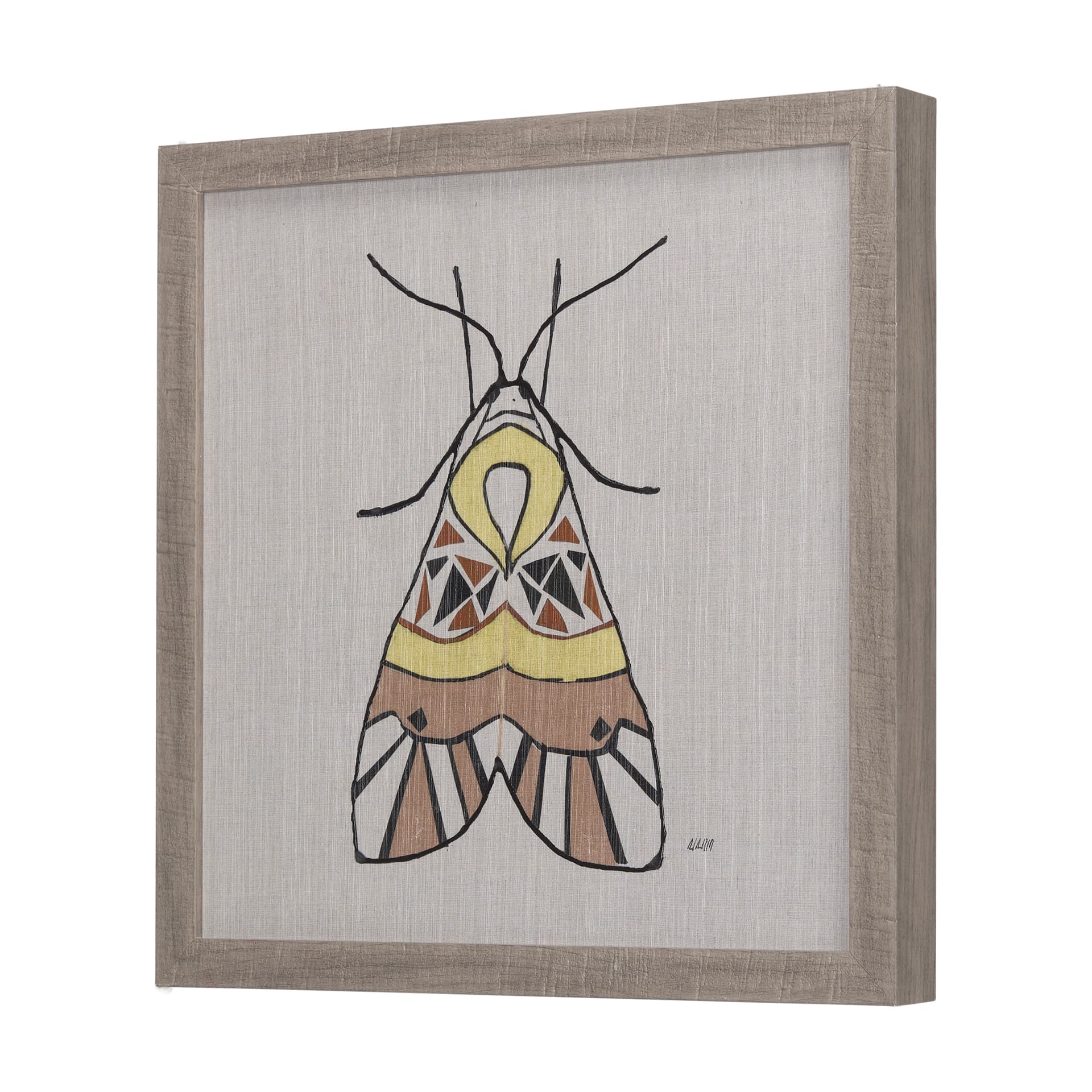 Moth II by Mercana Studio a Hand Embellished Textured Framed Art Print — product photograph