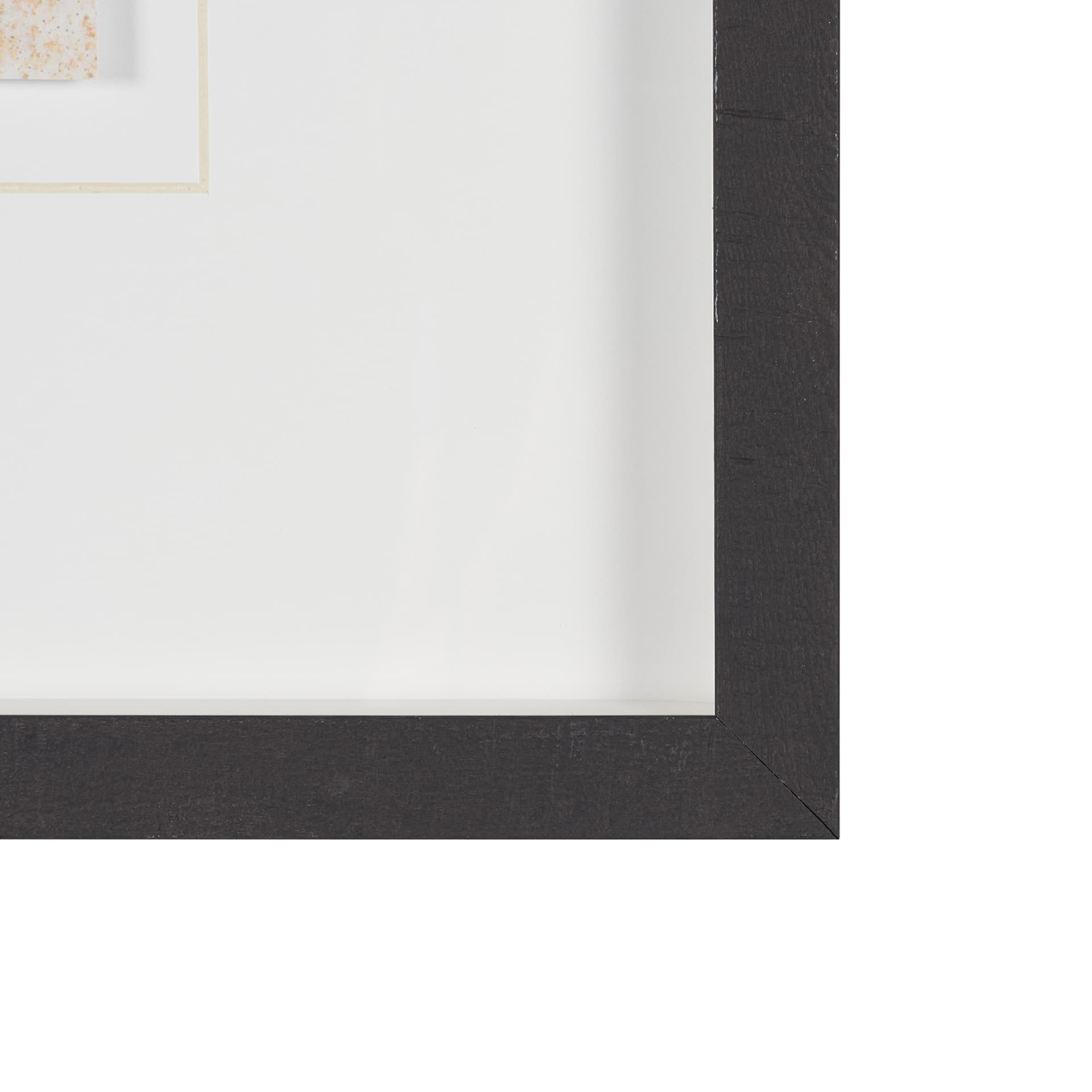 Straw by Mercana Studio Hand-Embellished Textured Framed Artwork Matted under Glass — product photograph