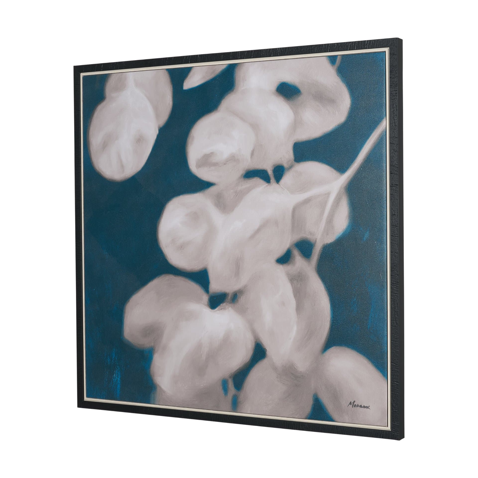 Eucalyptus II by Julianne Marcoux Hand-Embellished Textured Framed Canvas Artwork — product photograph