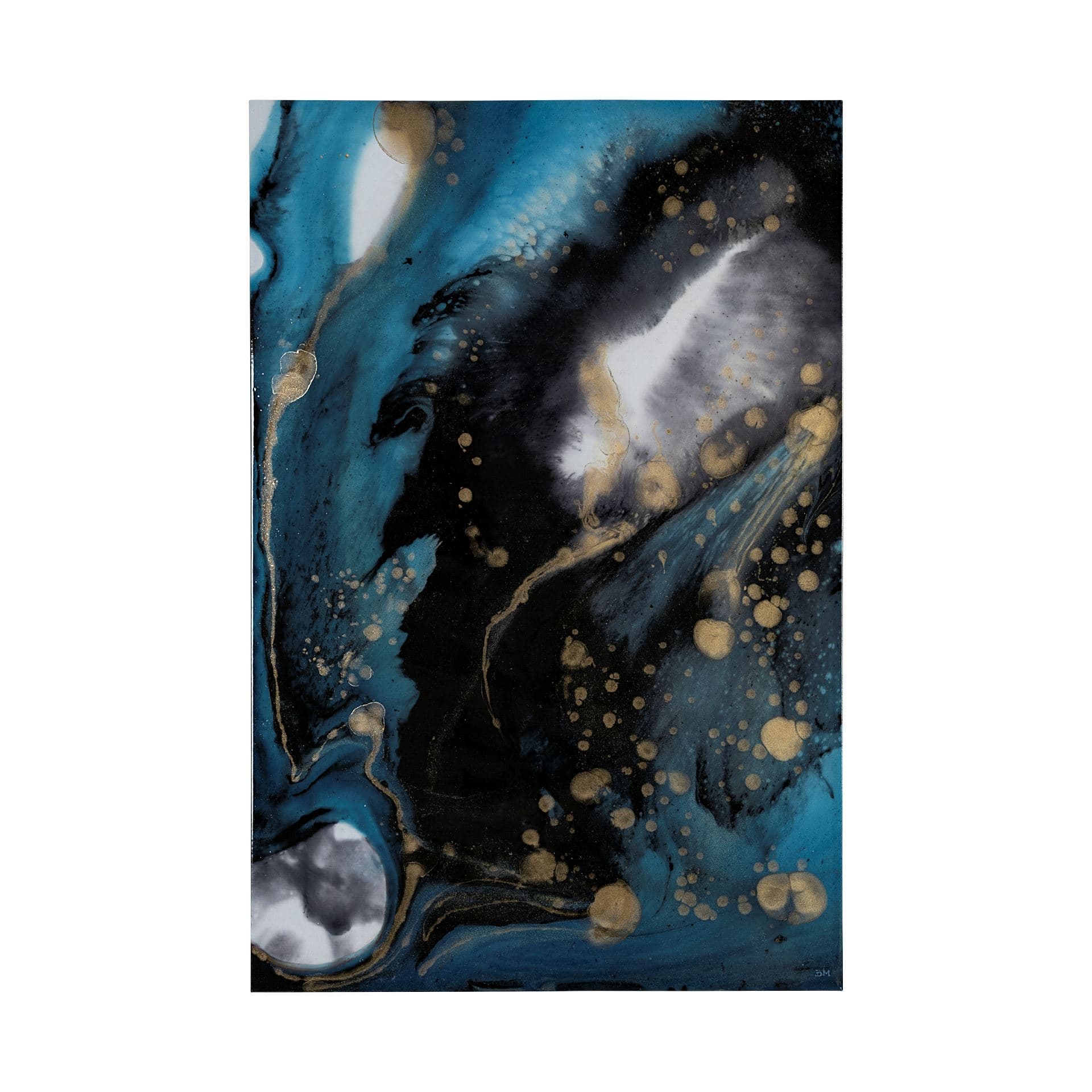 Ocean Currents I by Mercana Studio a Hand Embellished Textured Canvas — product photograph