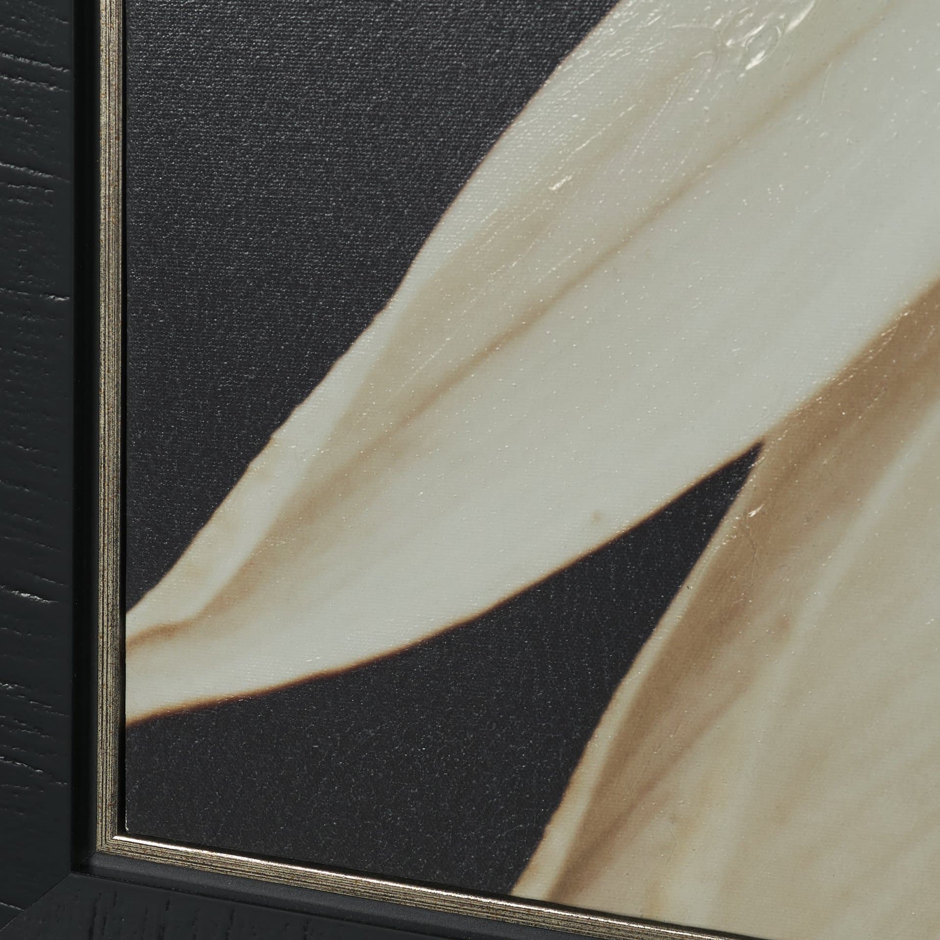 Quiet by Olivia Joy StClaire Hand-Embellished Textured Framed Canvas Art Print — product photograph