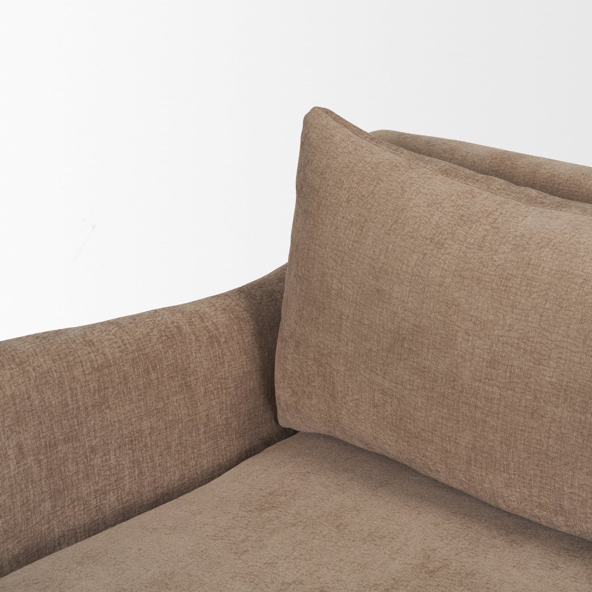 Ellington Slipcovered Slope Arm Sofa | 3 Seater | Stonewashed Latte Fabric — product photograph