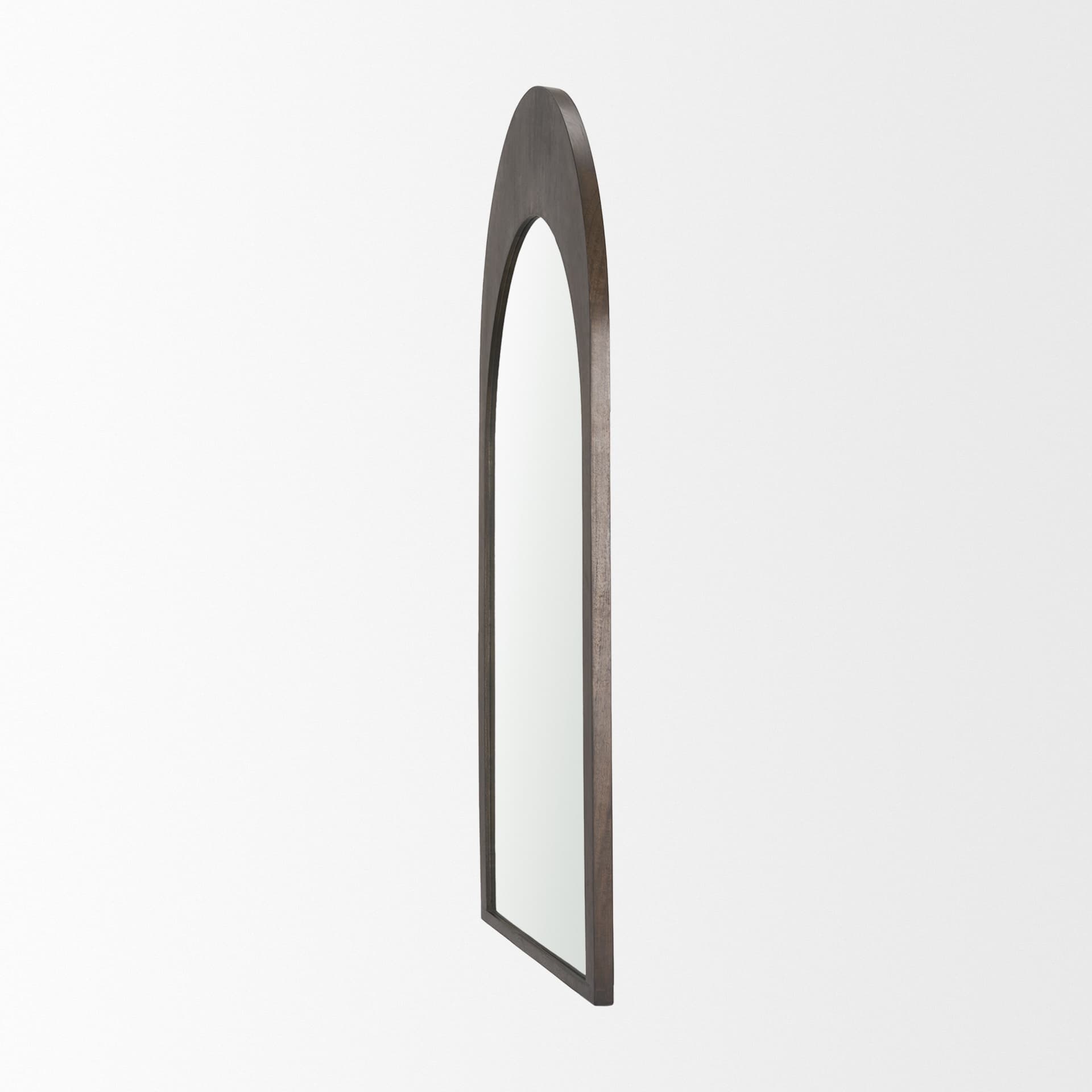 Celeste Dark Brown Medium Arched Mirror — product photograph