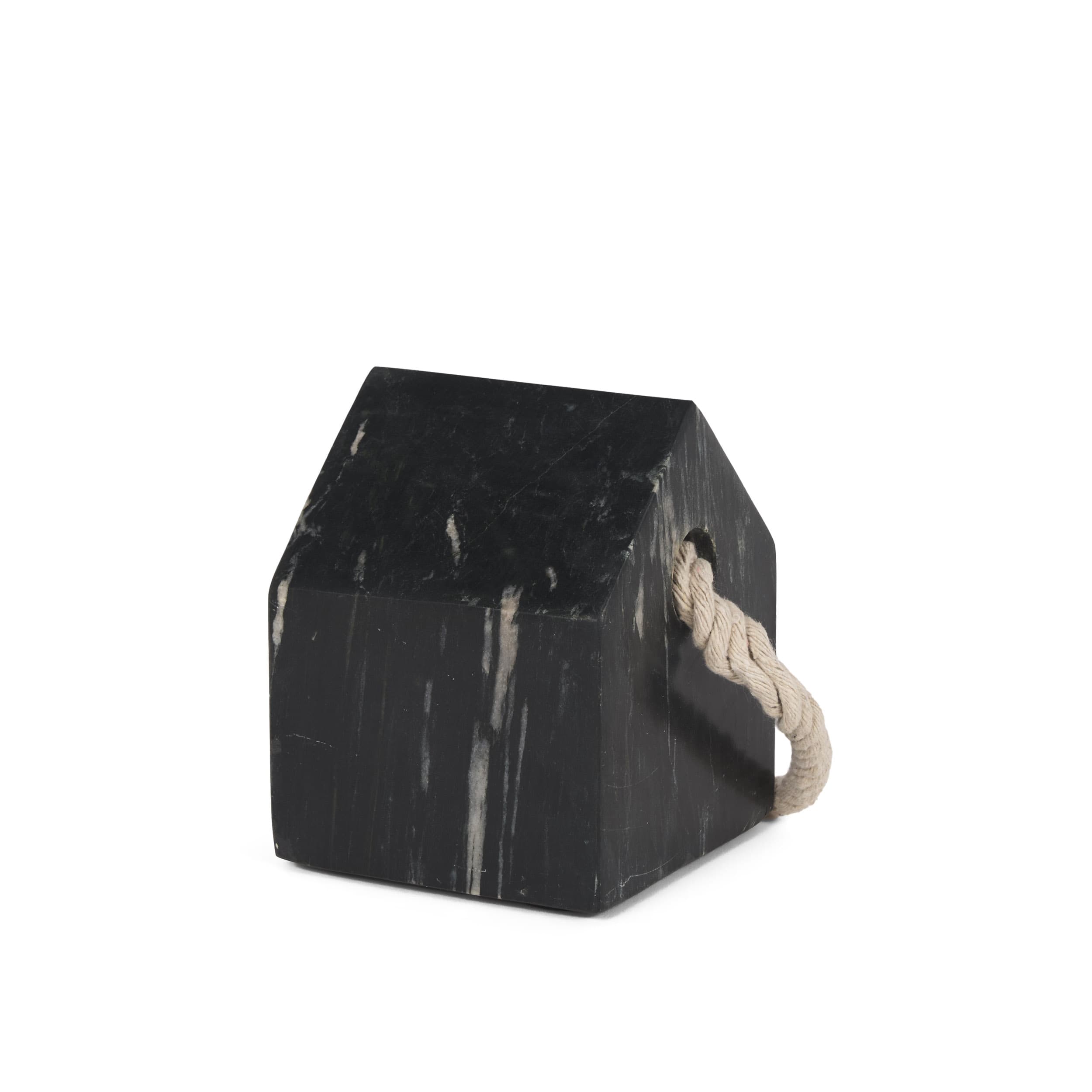 Raena Black Marble House Door Stopper — product photograph