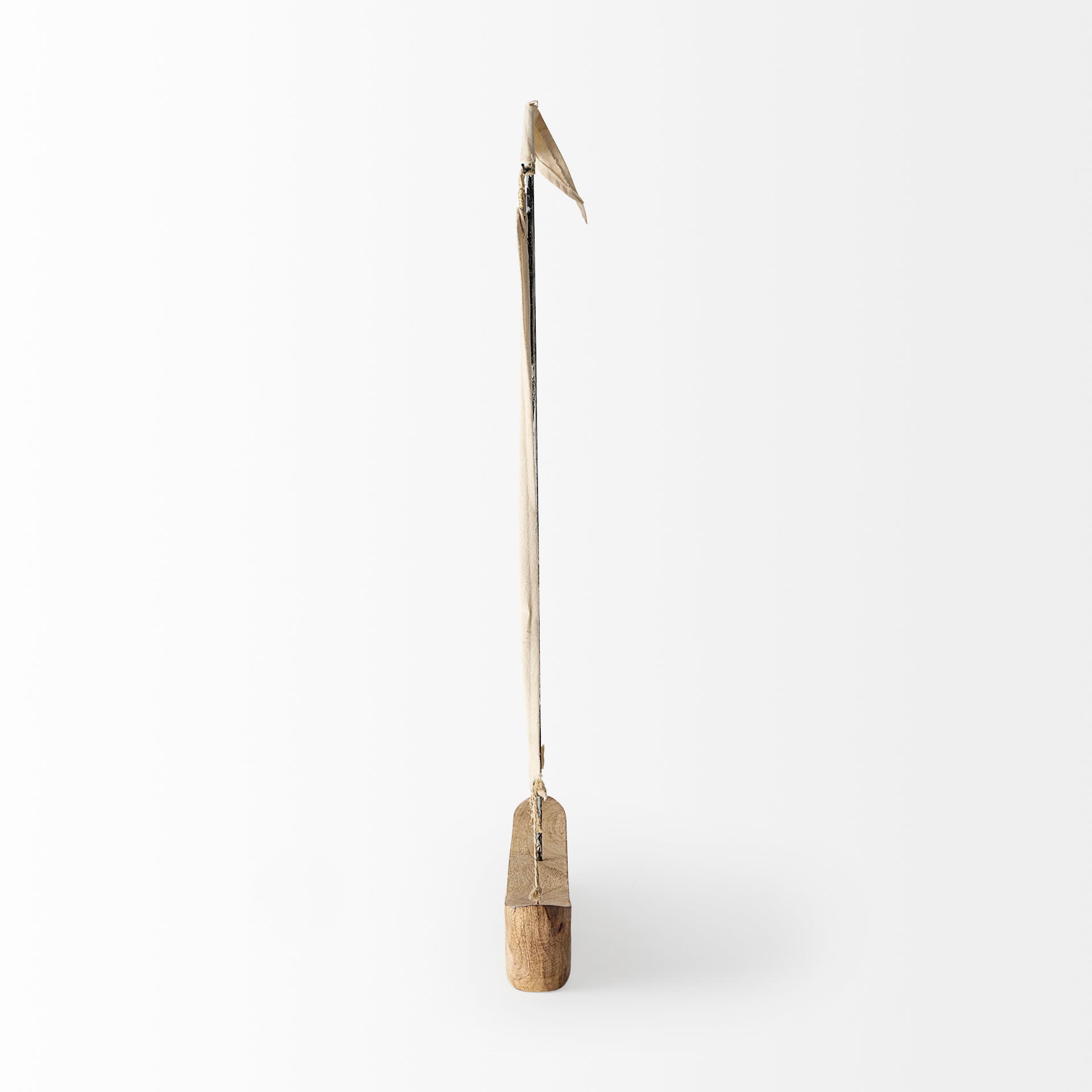 Tartane Large 22L x 2W Brown/Cream Nautical Inspired Sailboat — product photograph