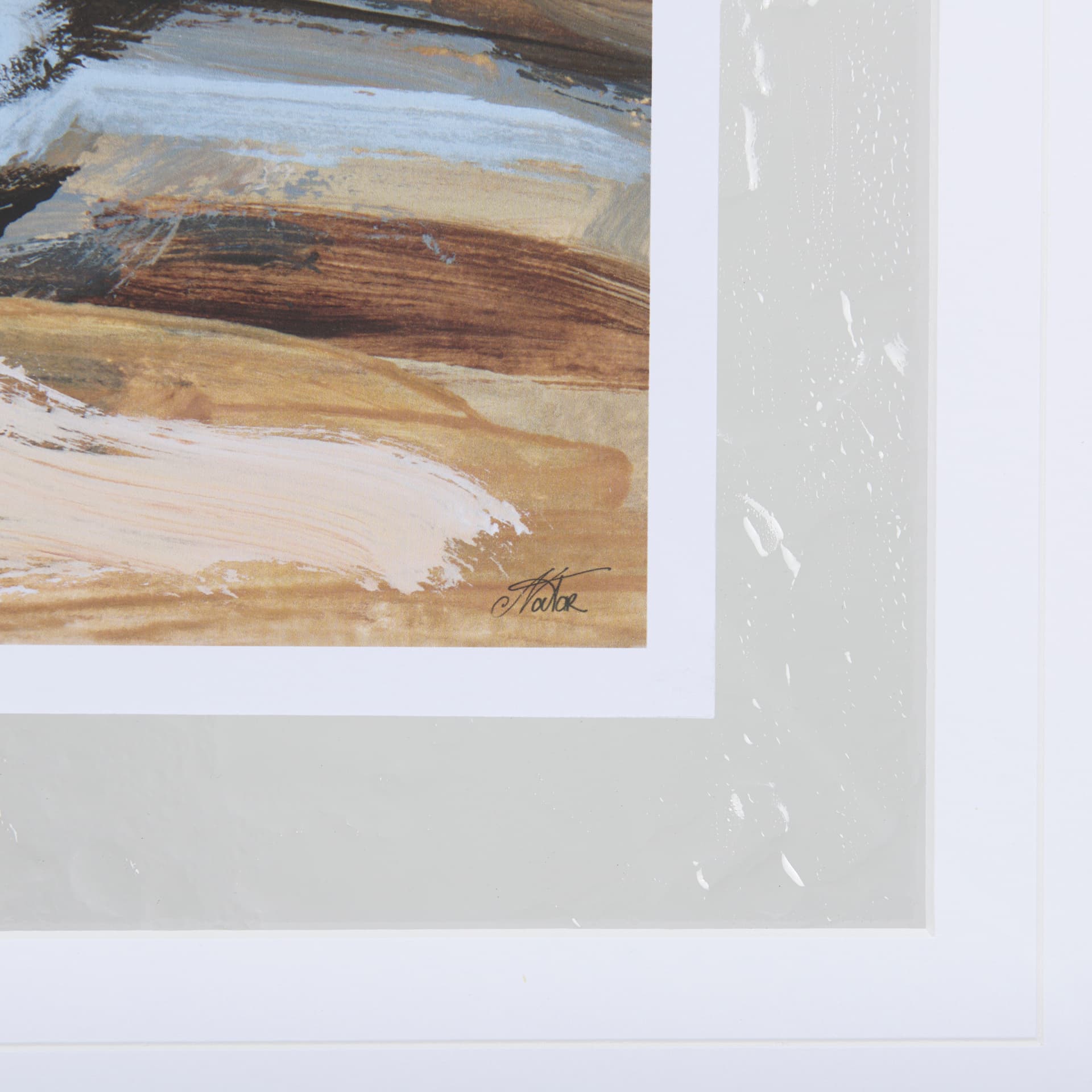 Grey Sky II by Mercana Studio a Hand Embellished Textured Framed Art Print Matted under Glass — product photograph