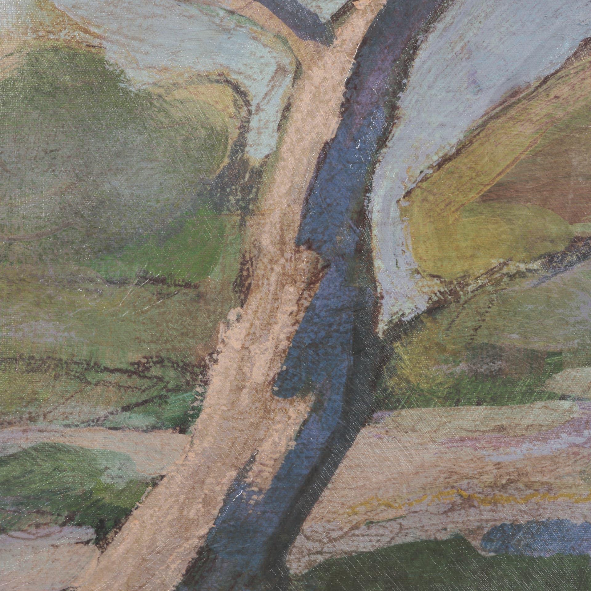 Landscape Tapestry I by Mercana Studio Hand-Embellished Textured Framed Canvas Artwork — product photograph