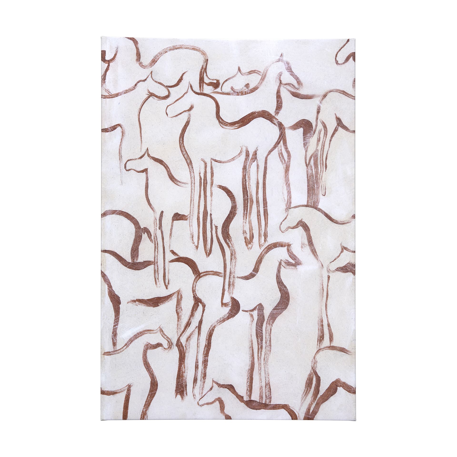 Horse Herd III by Mercana Studio a Hand Embellished Textured Canvas — product photograph