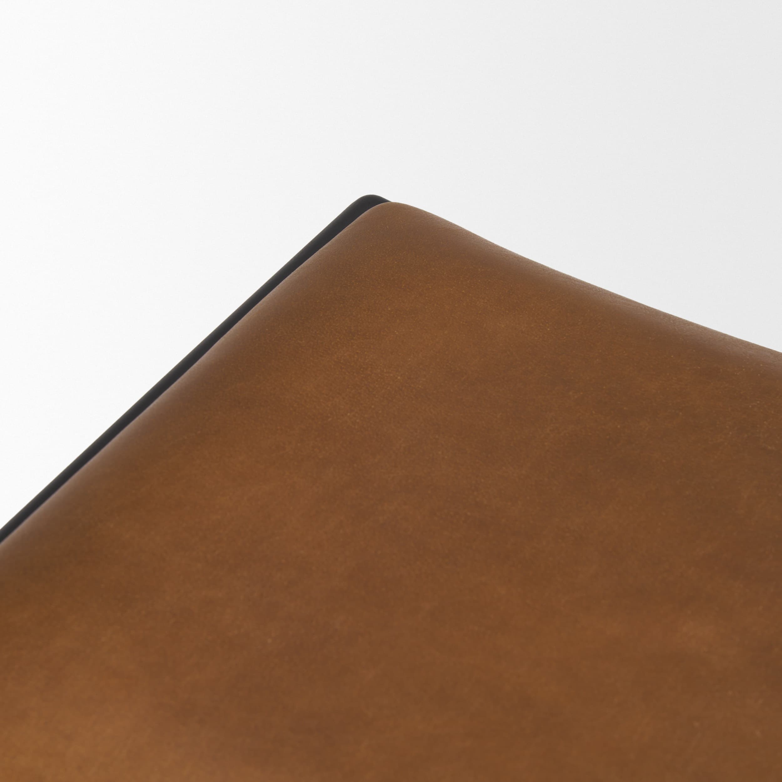 Taniel Backless 27.25in Seat Counter Stool | Brown Leather w/ Metal — product photograph