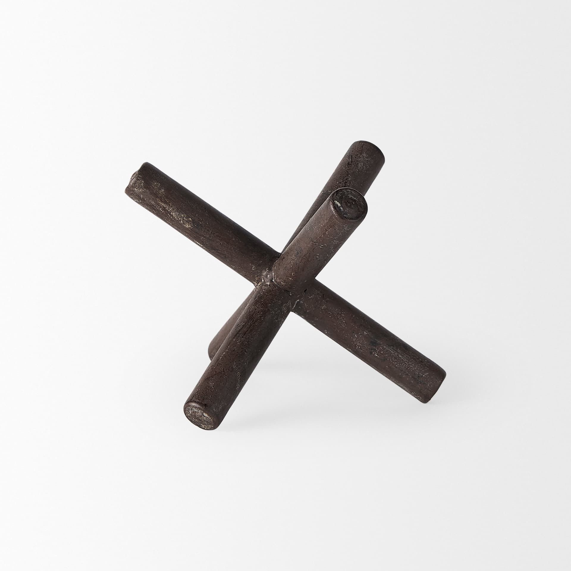 Astericks III (Small) 6L x 6W Brown Metal Decor Object — product photograph