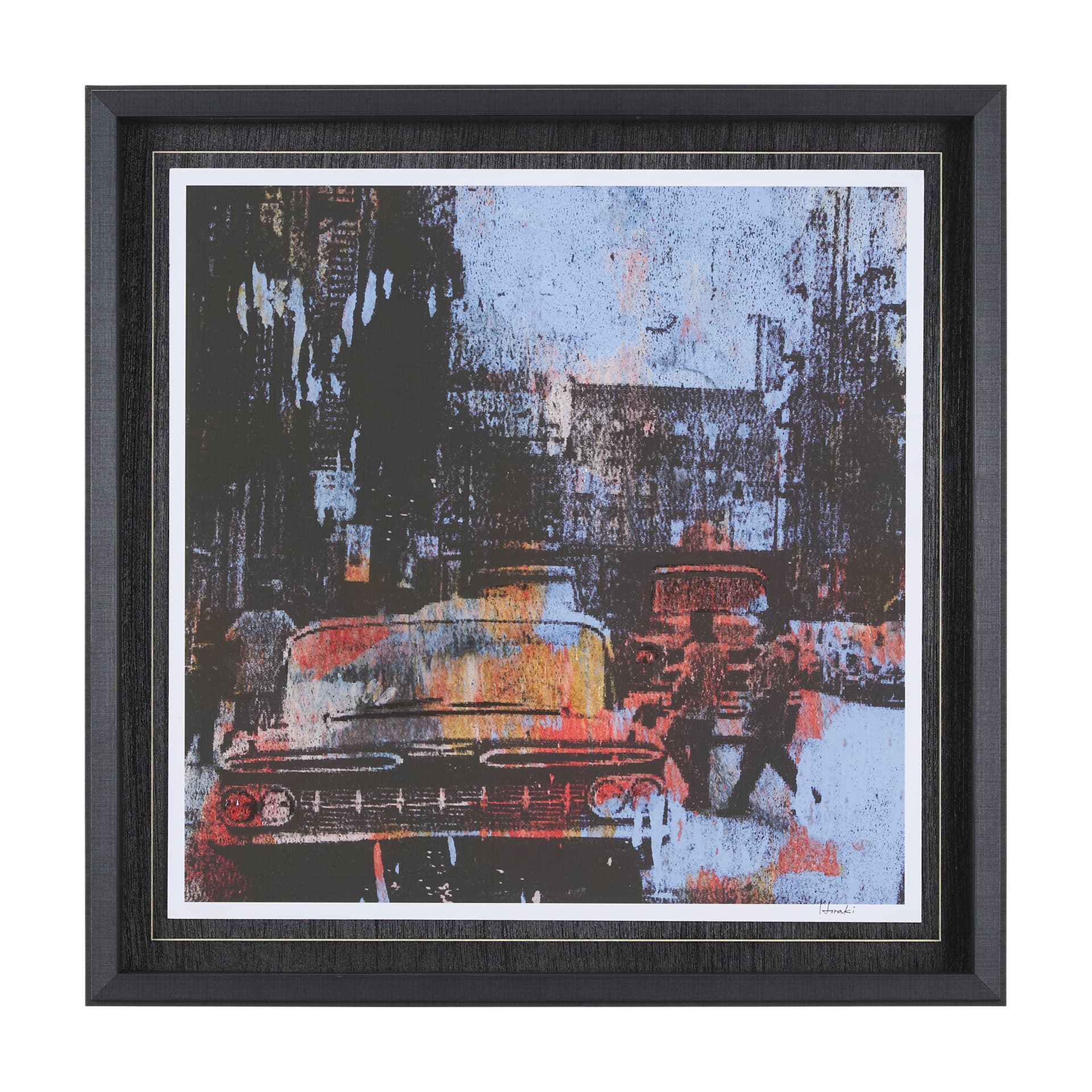 City Vibe IV by Mercana Studio a Hand Embellished Textured Framed Art Print Matted under Glass — product photograph