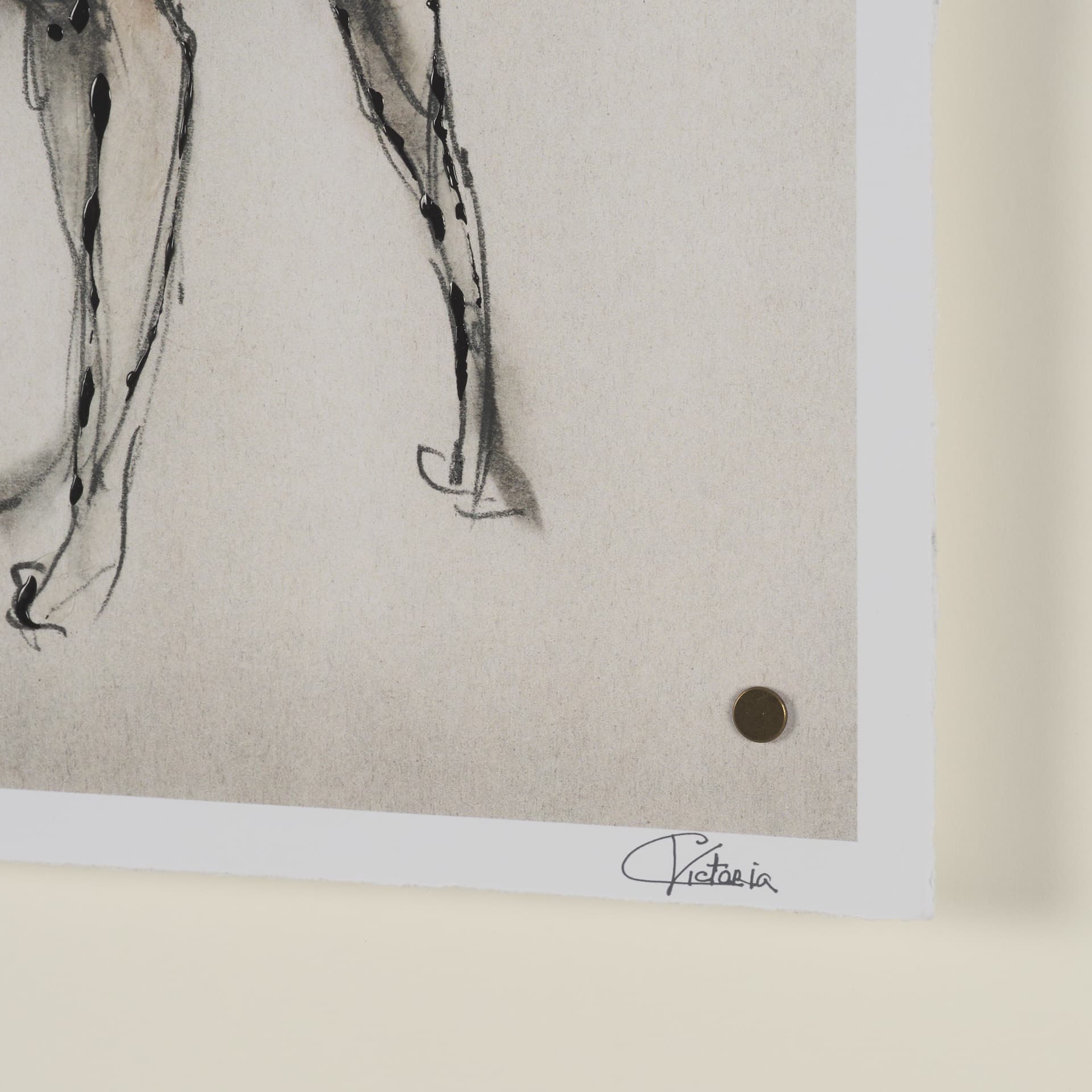 Playful Pup II by Mercana Studio Hand Embelished Framed Artwork Matted under Glass — product photograph