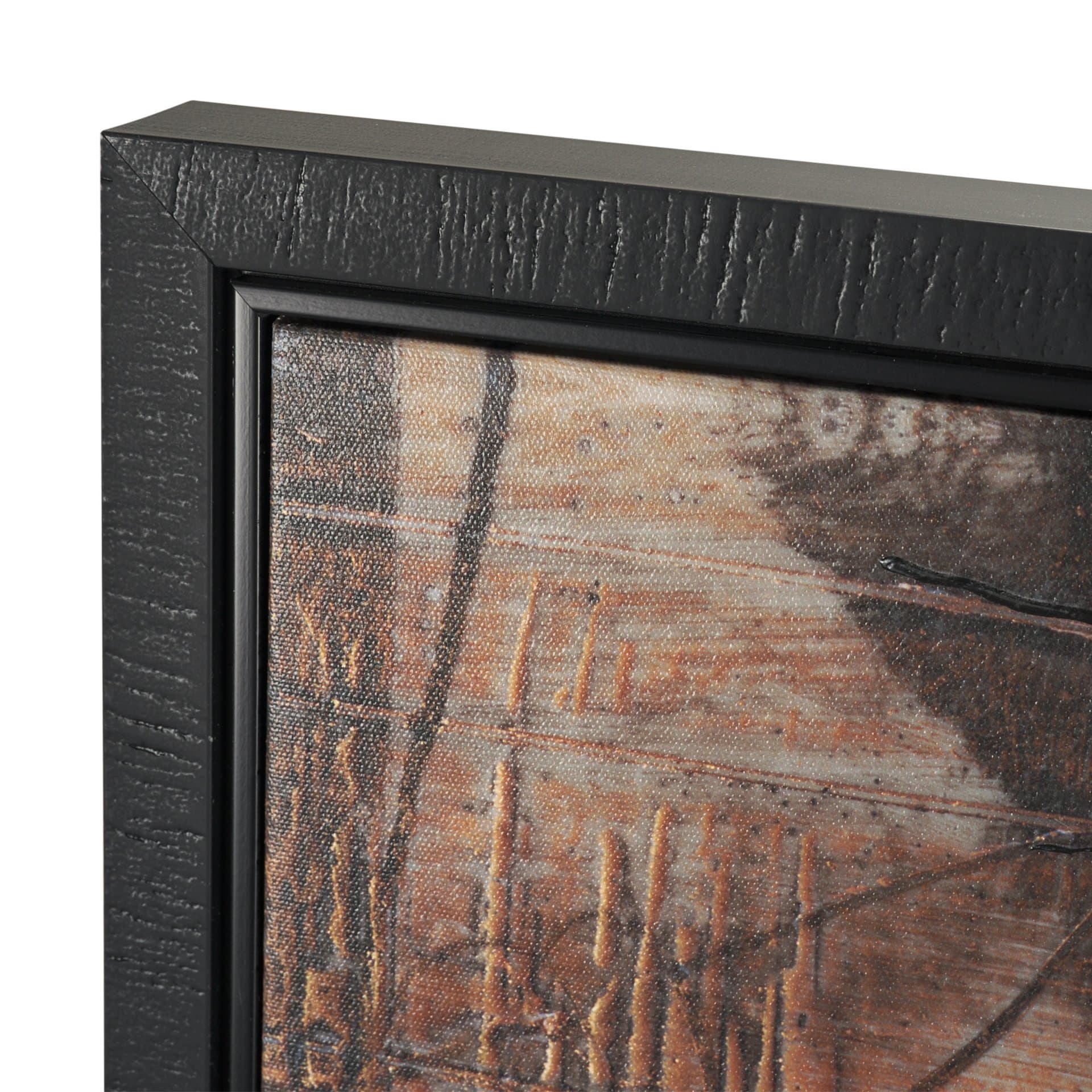Blk Wht Bronze II by Jennifer Goldberger a Hand Embellished Textured Framed Canvas — product photograph
