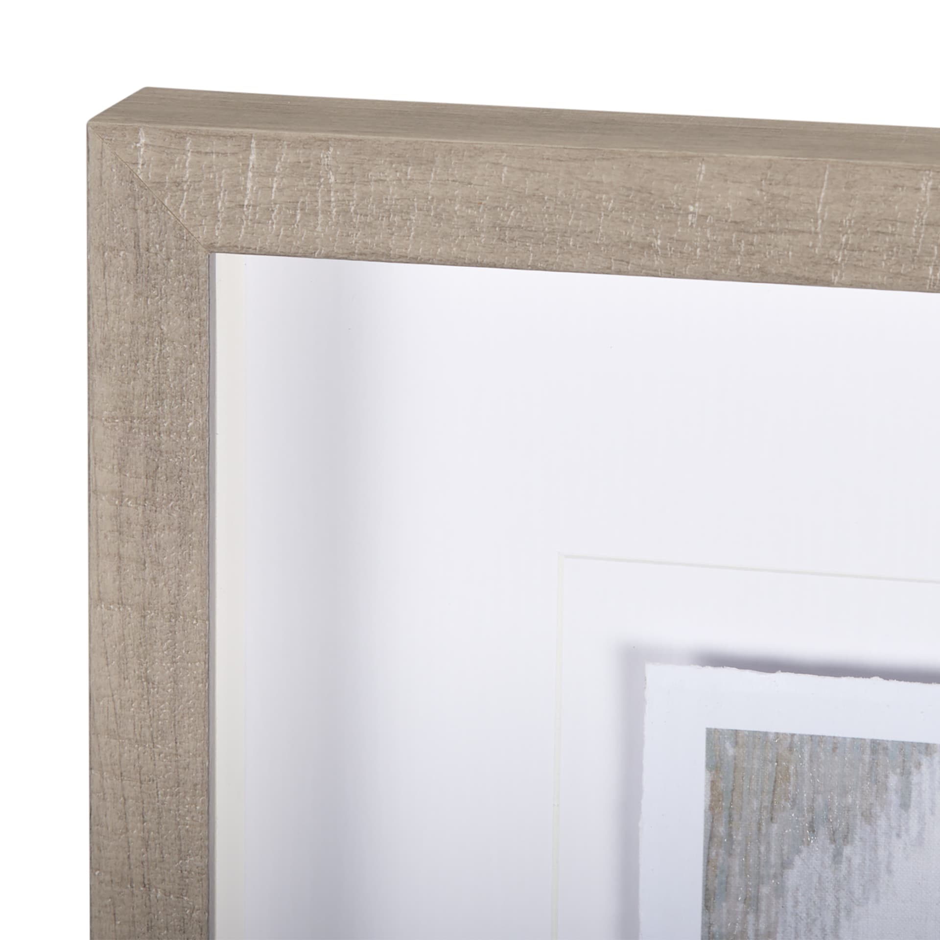 Ikat Patterns III by Silvia Krause a Hand Embellished Textured Framed Art Print Matted under Glass — product photograph