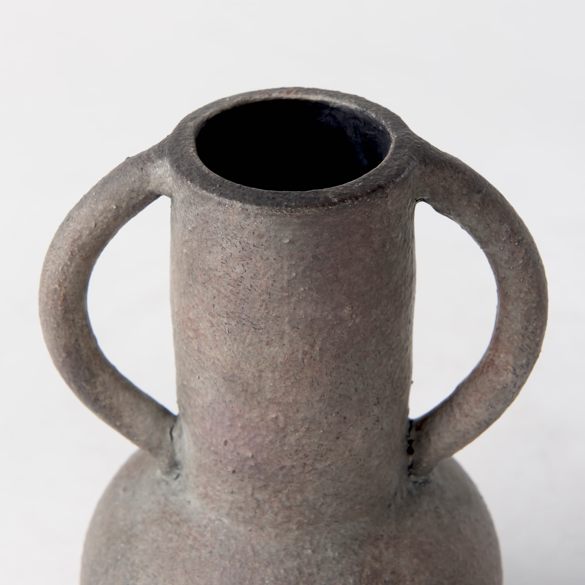 Armani 6.7H Brown-Gray Double Ear Vase — product photograph