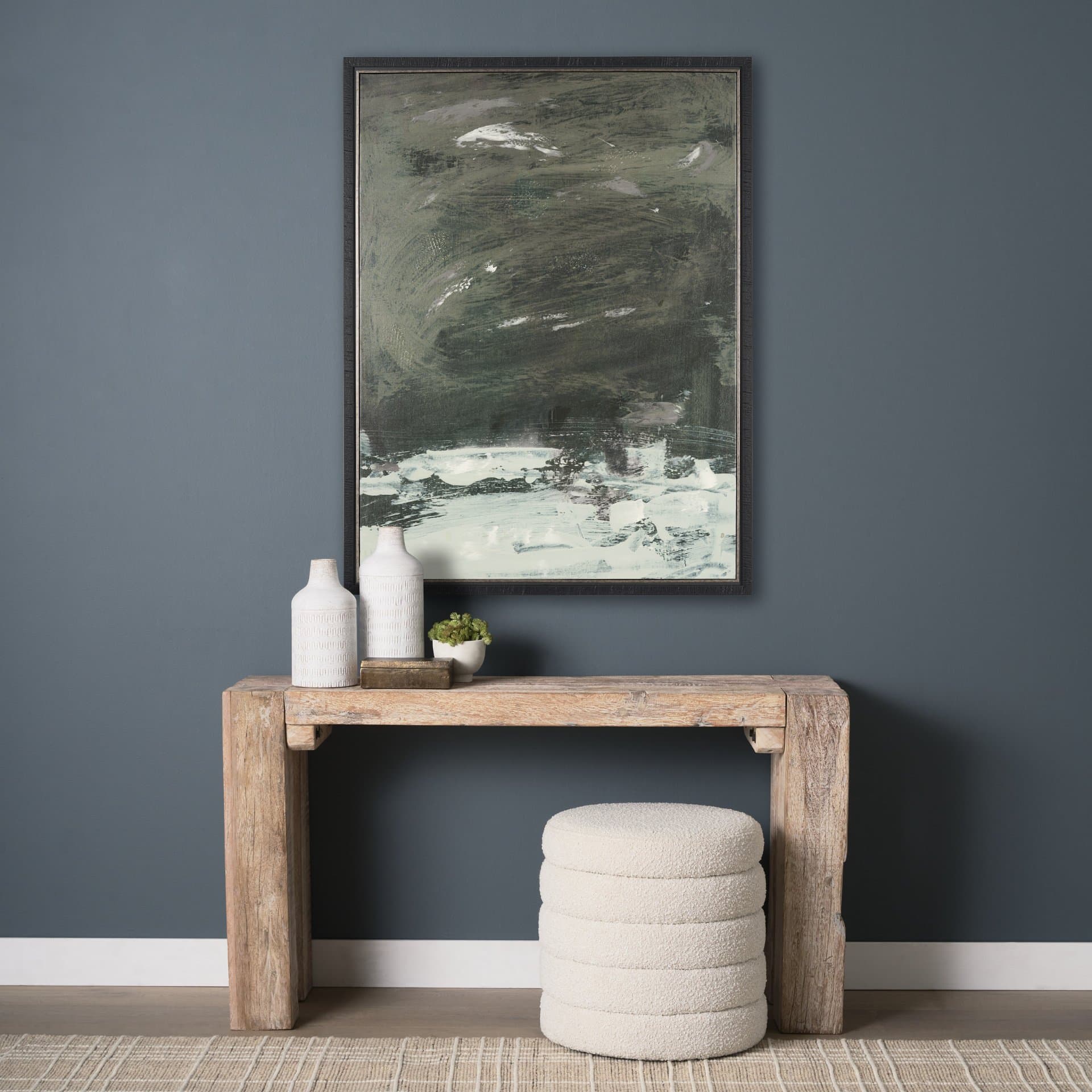 Vastness II by Mercana Studio Hand-Embellished Textured Framed Canvas Artwork — in a styled room
