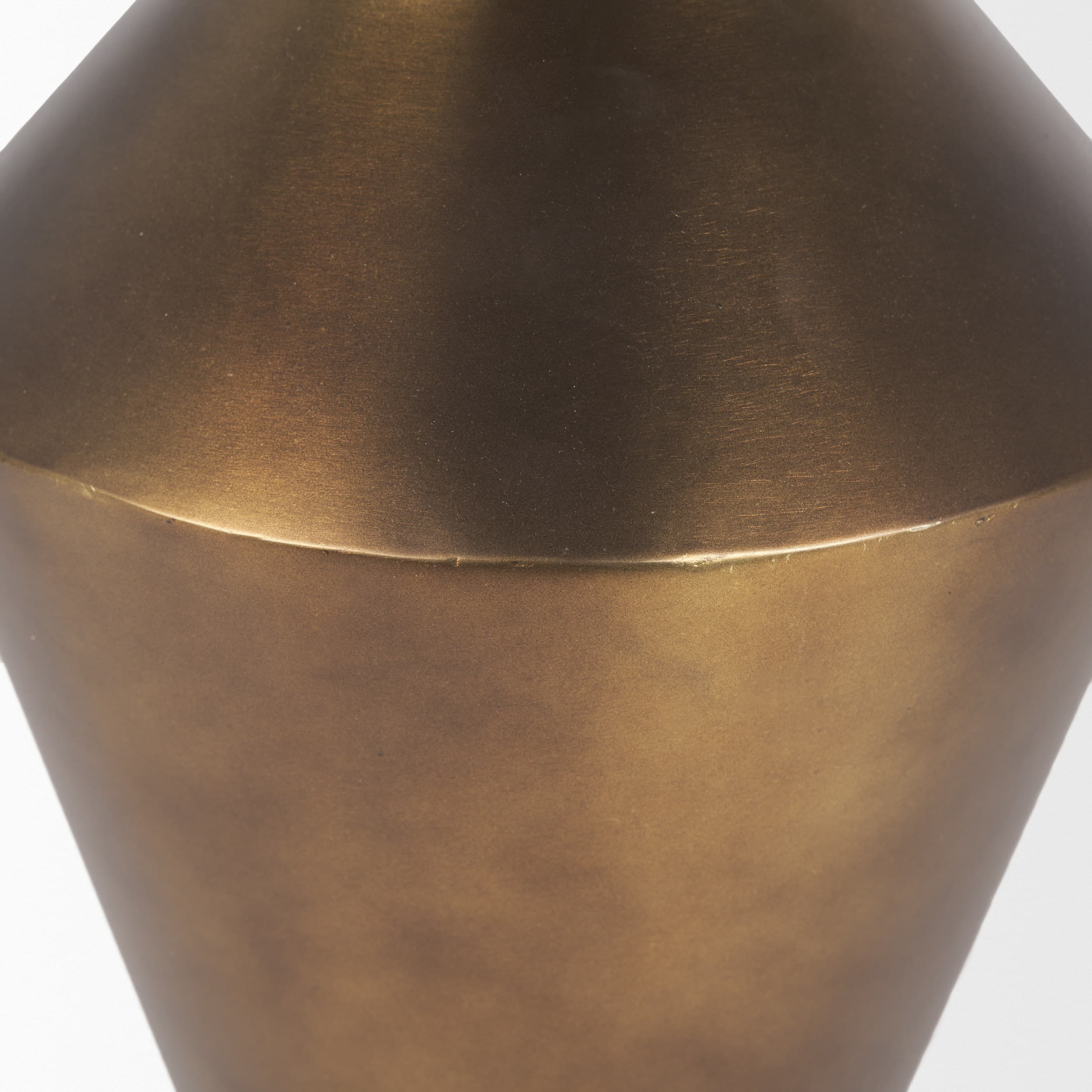 Perrin Large Brushed Gold Metal Decorative Vase — product photograph
