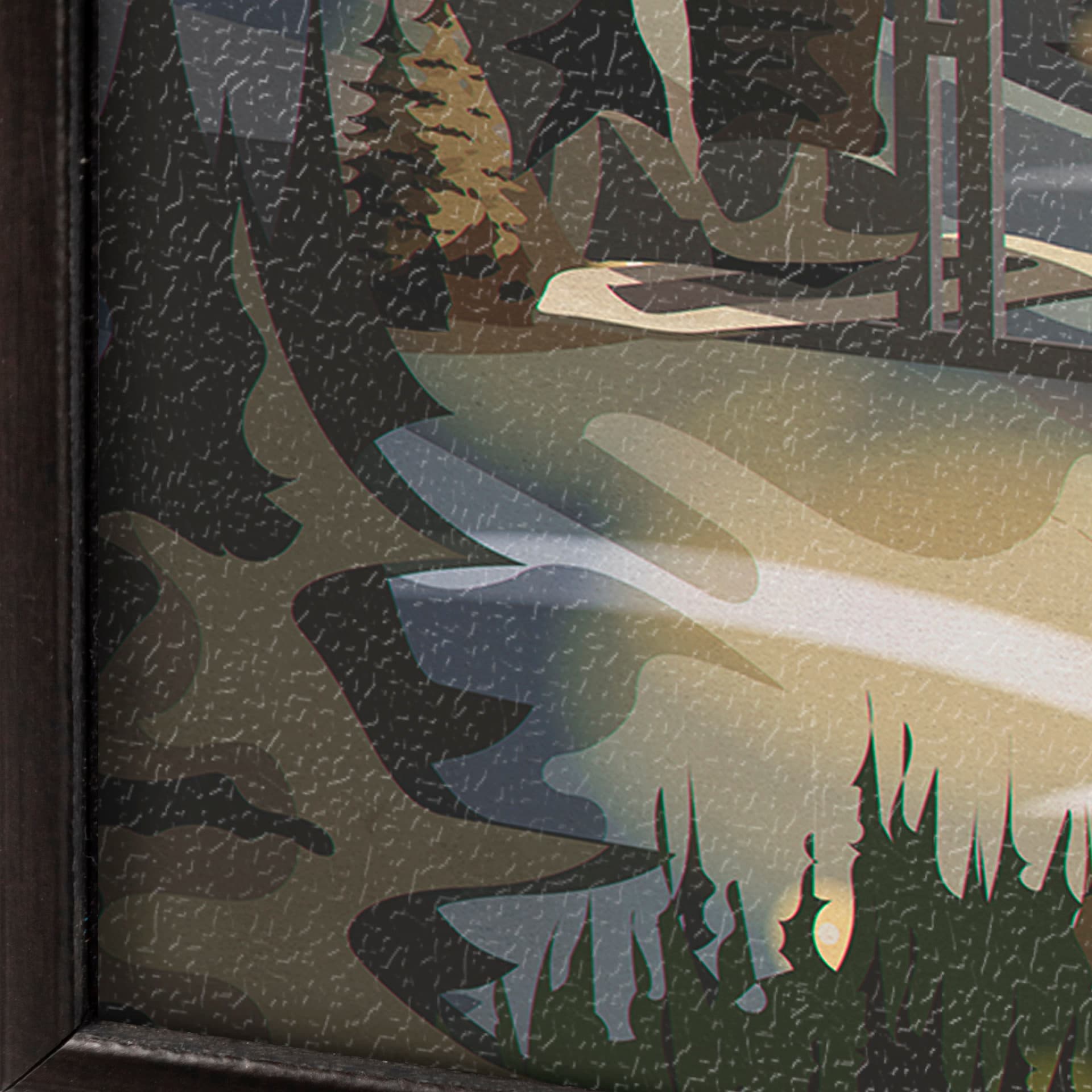 Whistler Go Canada (SM) by Mercana Studio a Hand Embellished Decograph Framed Art Print — product photograph