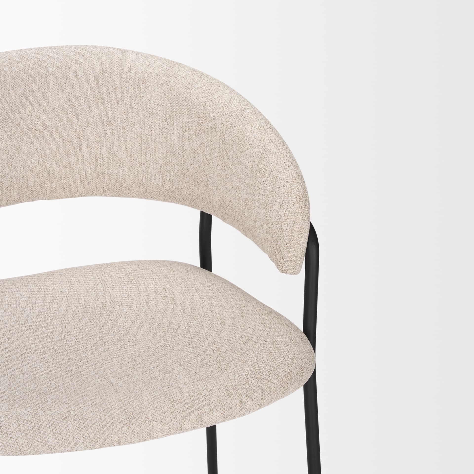 Carolyn Open Back 25.9in Seat Counter Stool | Oatmeal — product photograph